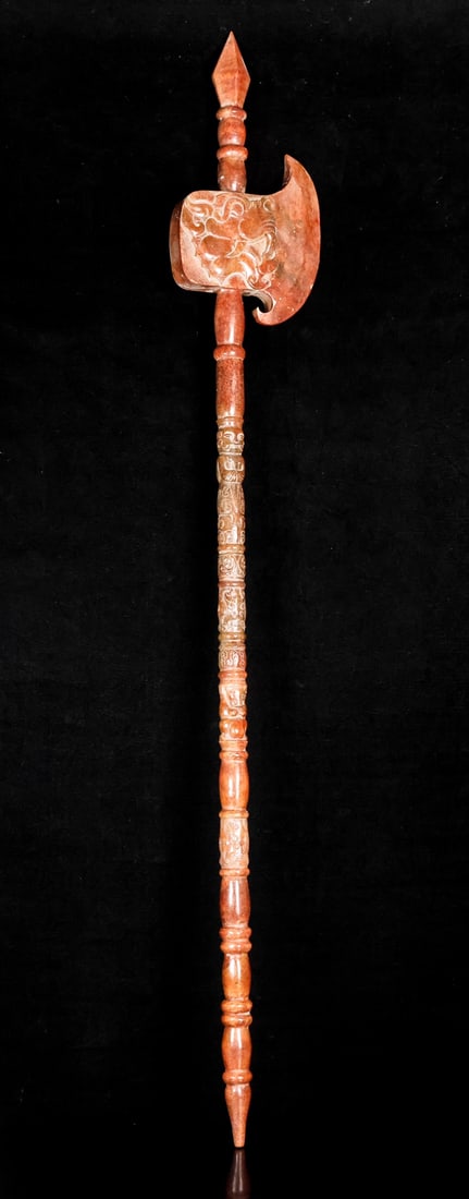 A Exquisite Hotan Jade Weapons: A Exquisite Hotan Jade Weapons,Han Dynasty, China,Size:45.3inx6.7inx2in,Weight:6758g 和田玉兵器,中国汉代