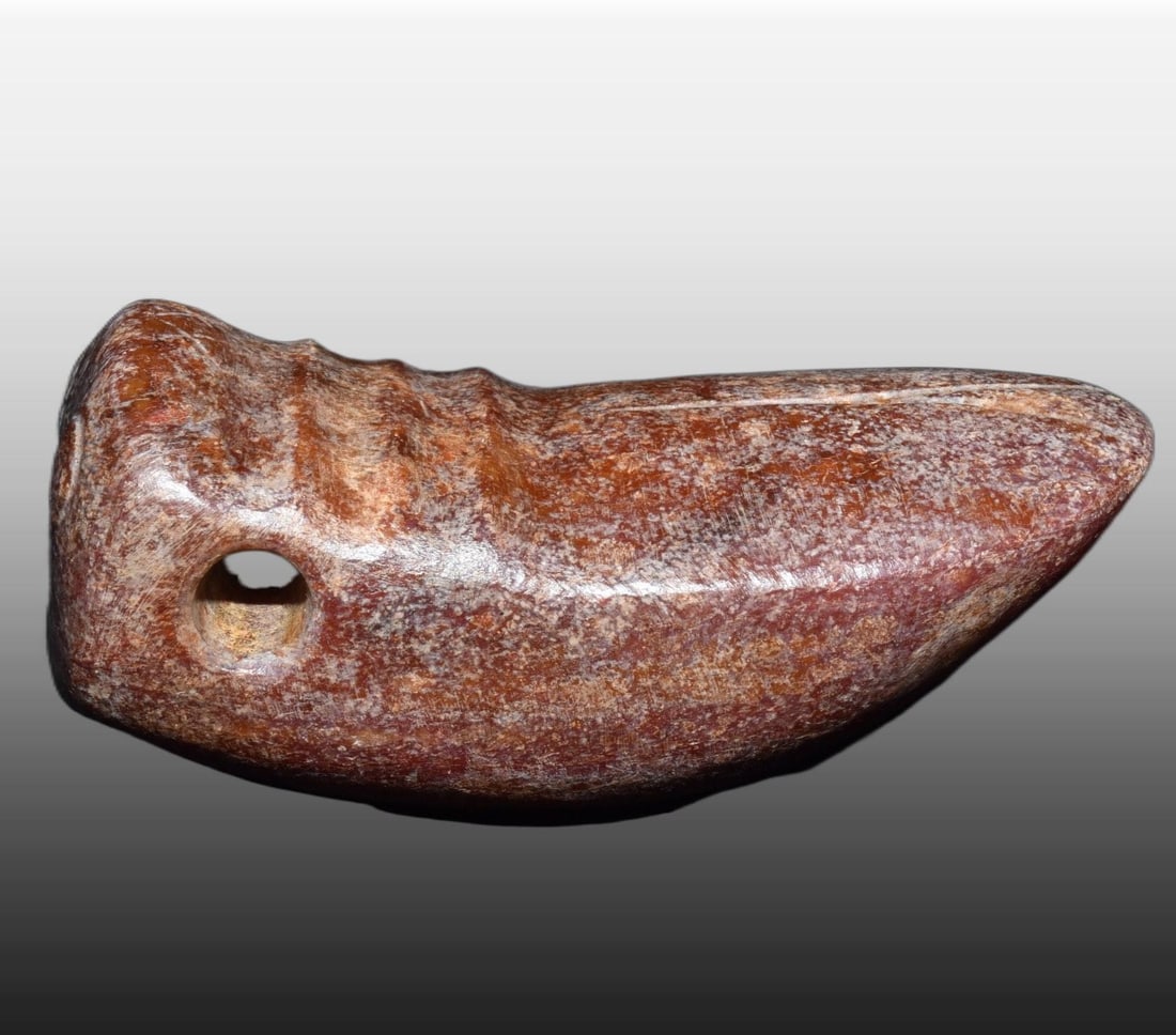 A Exquisite Gaogu Jade Cicada Ornament: A Exquisite Gaogu Jade Cicada Ornament,Ancient Time, China,Size:4.7inx2.1in,Weight:590g 高古玉蝉摆件,远古时期