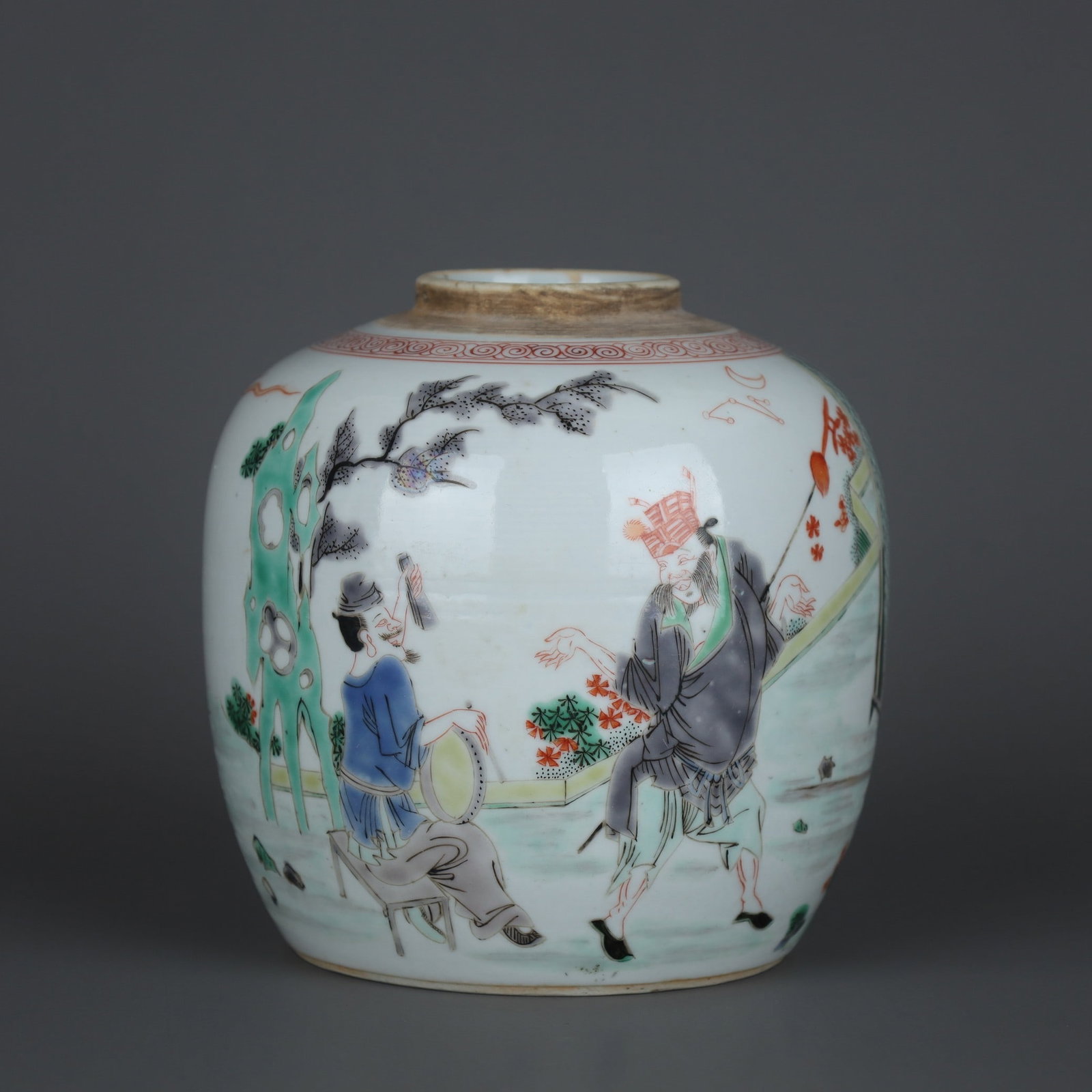 A Exquisite Wucai Figure Pattern Jar - 2
