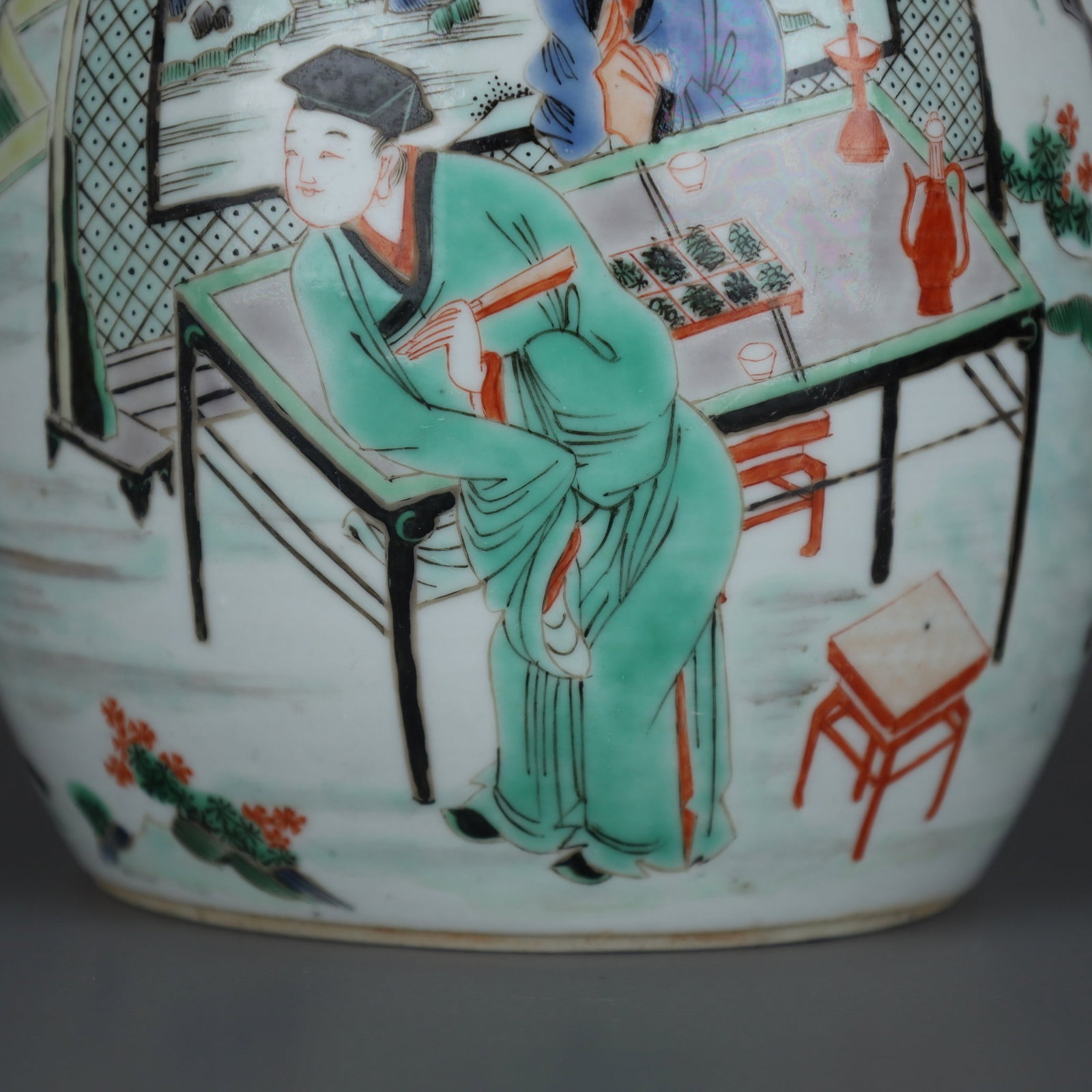 A Exquisite Wucai Figure Pattern Jar - 6