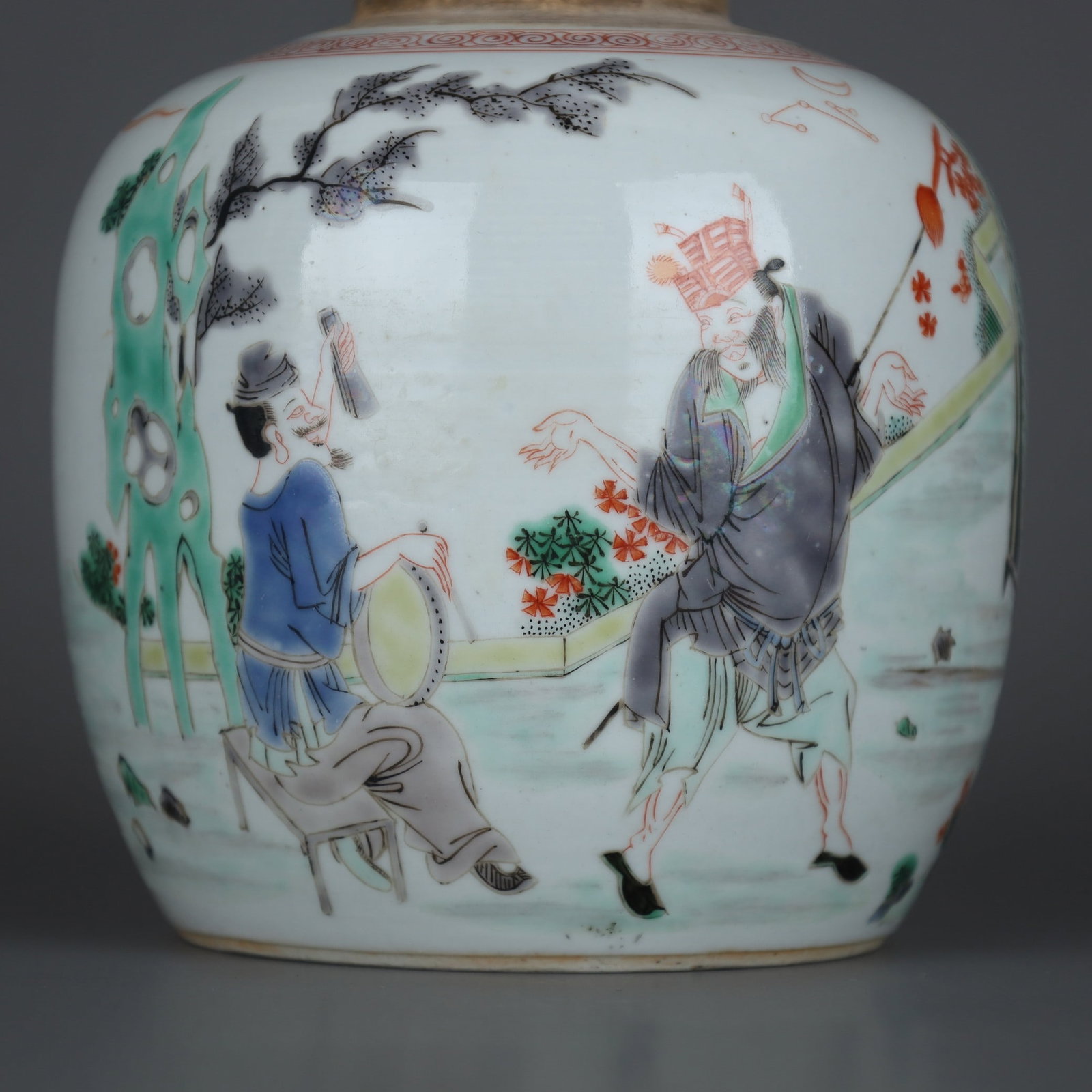 A Exquisite Wucai Figure Pattern Jar - 9
