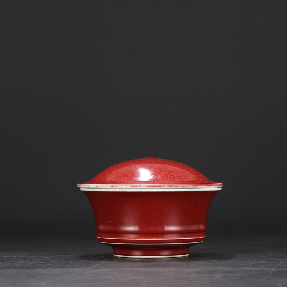 A Exquisite Ruby Red Glazed Bowl - 5