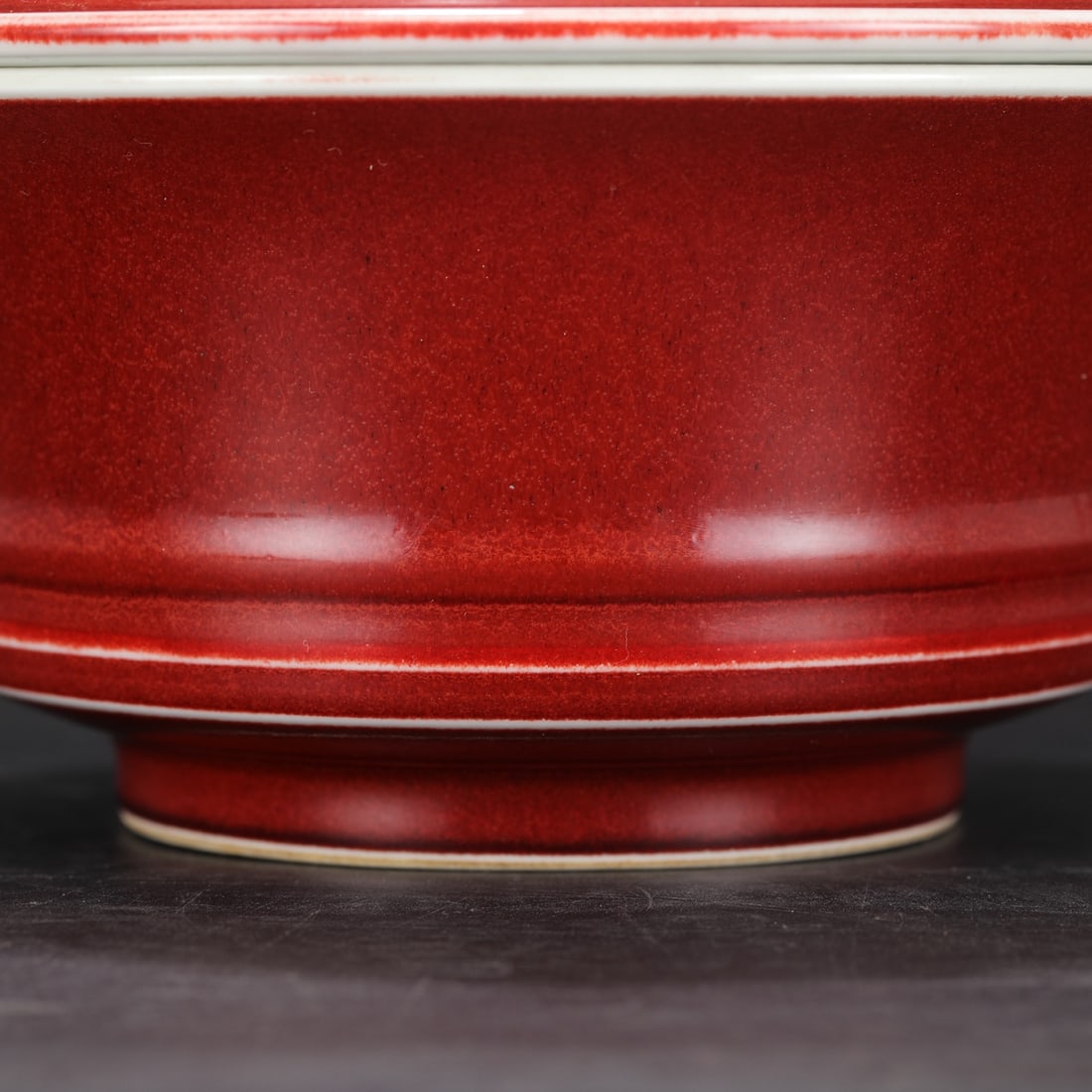 A Exquisite Ruby Red Glazed Bowl - 9