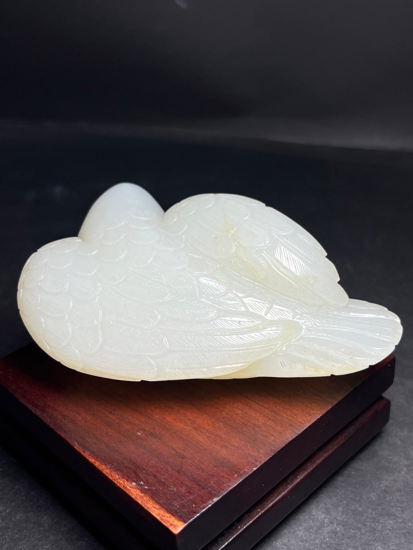 A Exquisite Hotan Jade Eagle Handheld Carving - 4