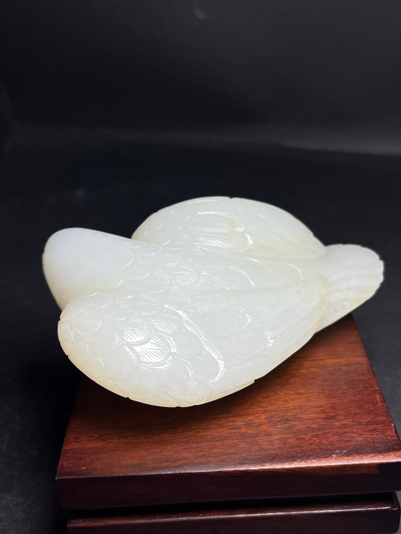 A Exquisite Hotan Jade Eagle Handheld Carving - 5