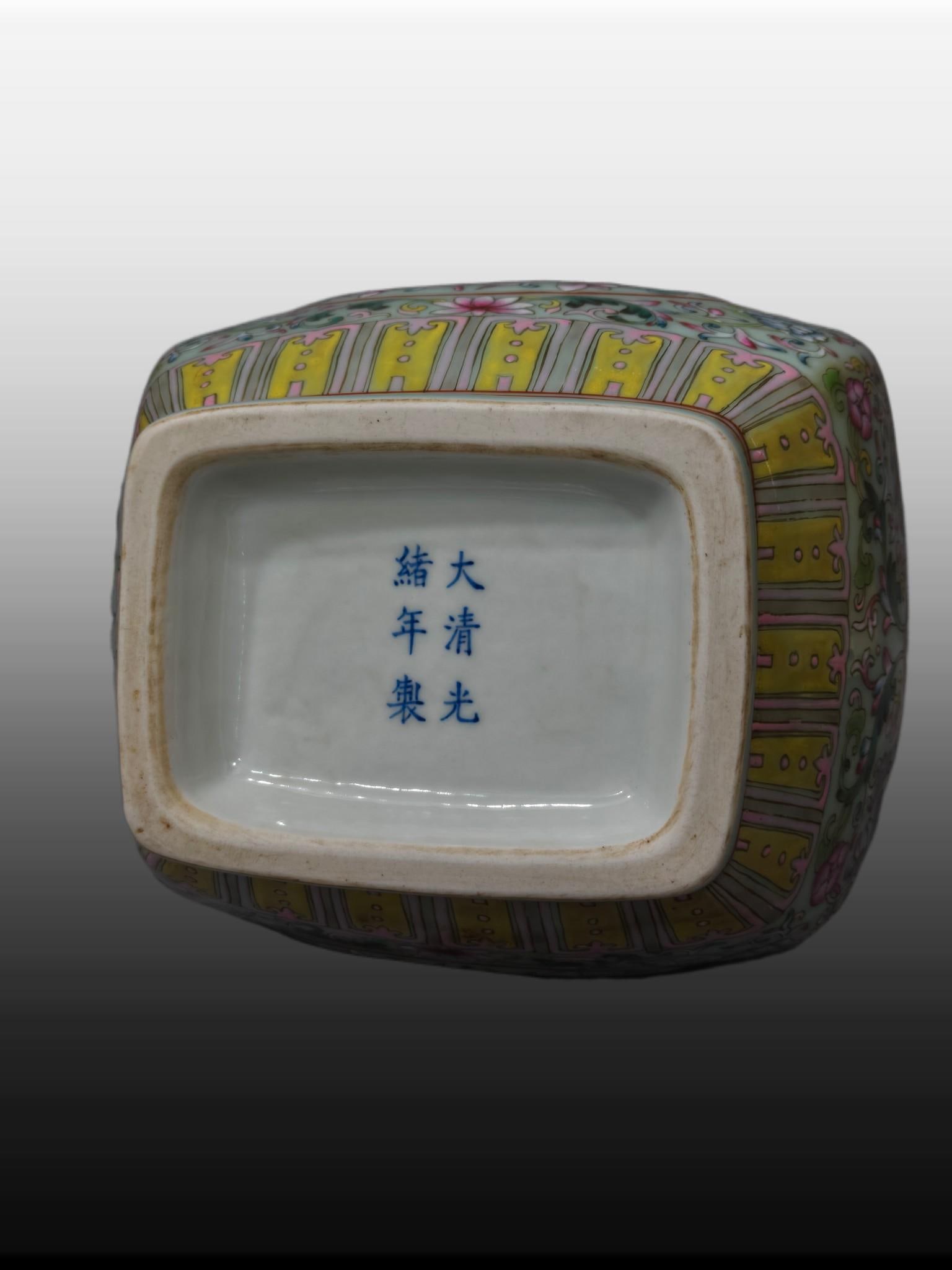 A Exquisite Enamel Lotus Pattern Vase - 9