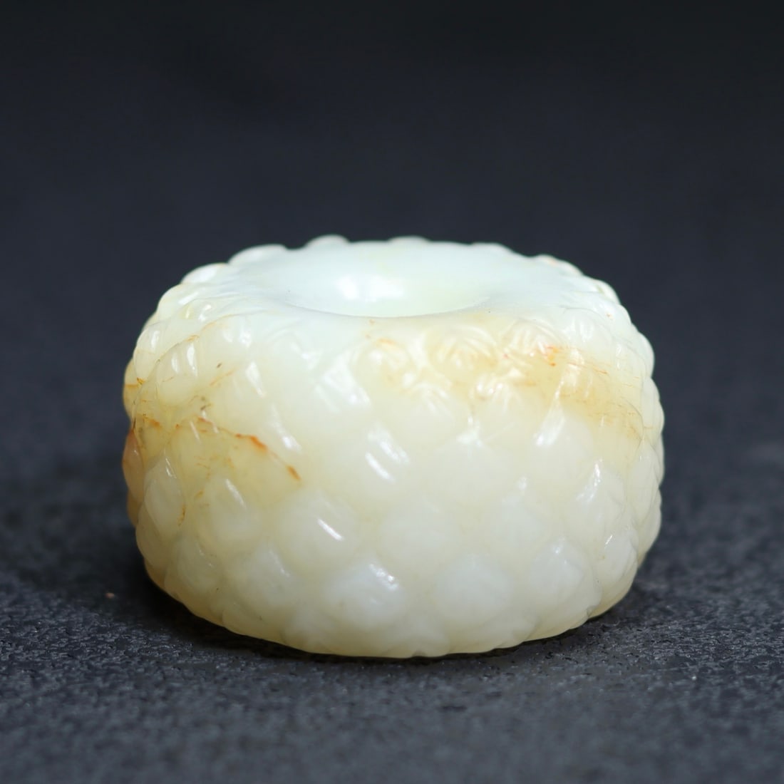 A Exquisite Hotan Jade Lotus Pendant: A Exquisite Hotan Jade Lotus Pendant,Qing Dynasty, China,Size:1.6inx0.9in ,Weight:72g 和田玉莲花坠,中国清代