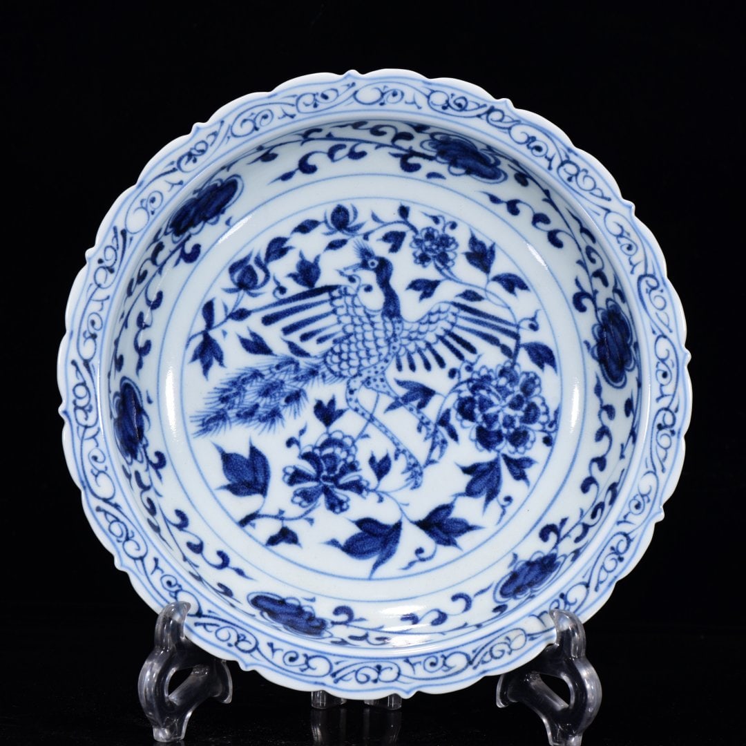 A Exquisite Blue and White Bird pattern Plate - 2