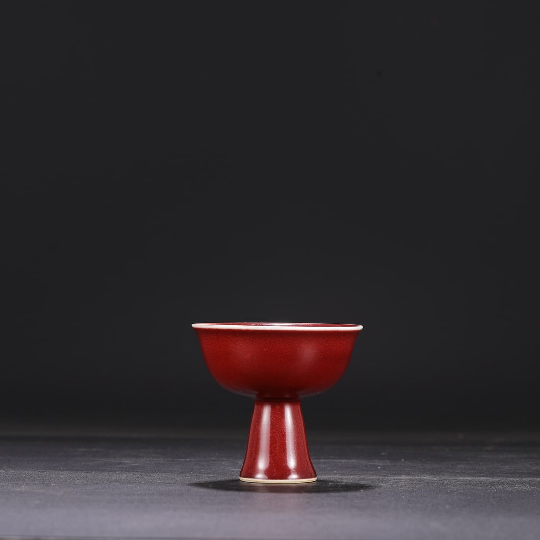 A Exquisite Ruby Red Glazed Cup - 4