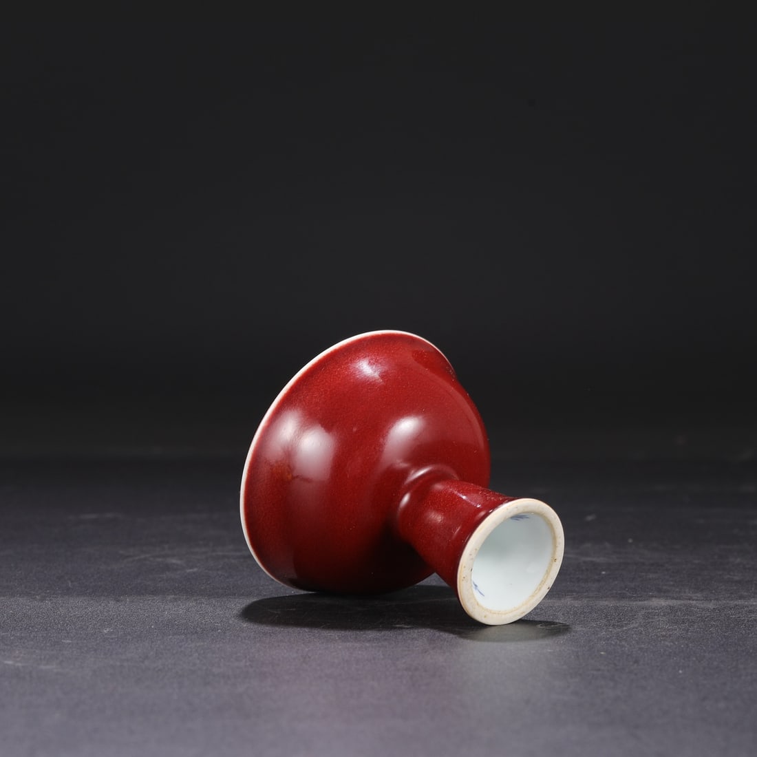 A Exquisite Ruby Red Glazed Cup - 5