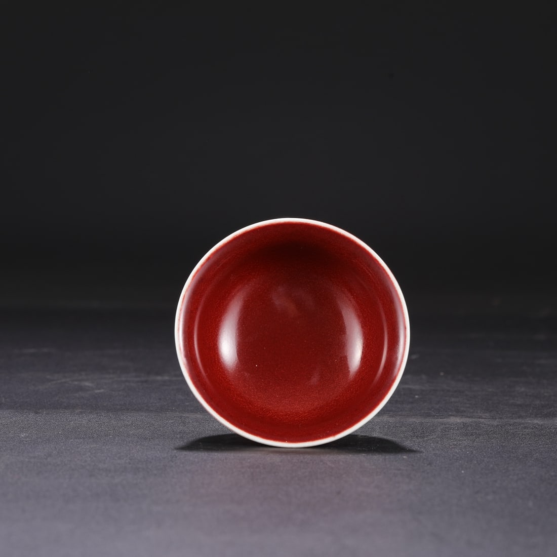 A Exquisite Ruby Red Glazed Cup - 6
