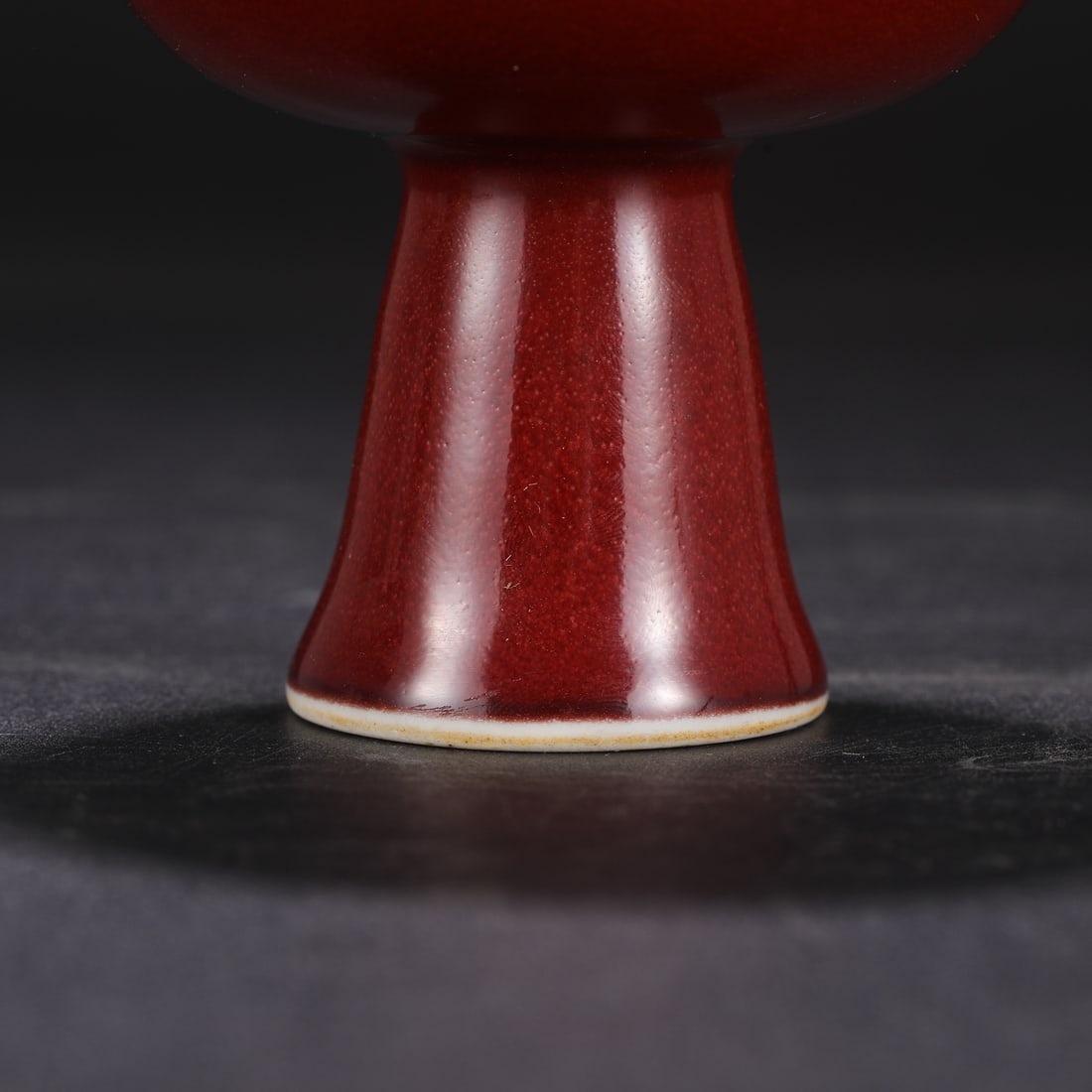 A Exquisite Ruby Red Glazed Cup - 8