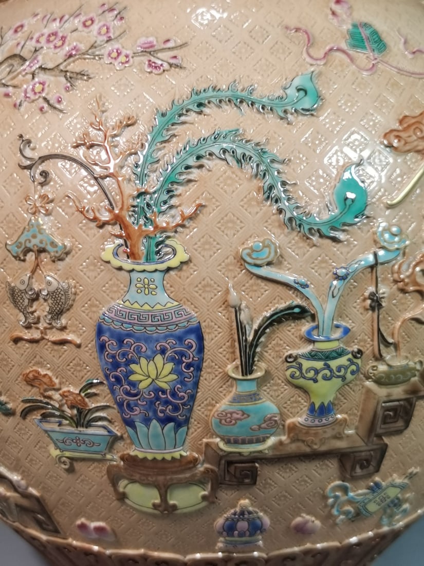 A Exquisite Enamel Antiquities Pattern Vase - 6