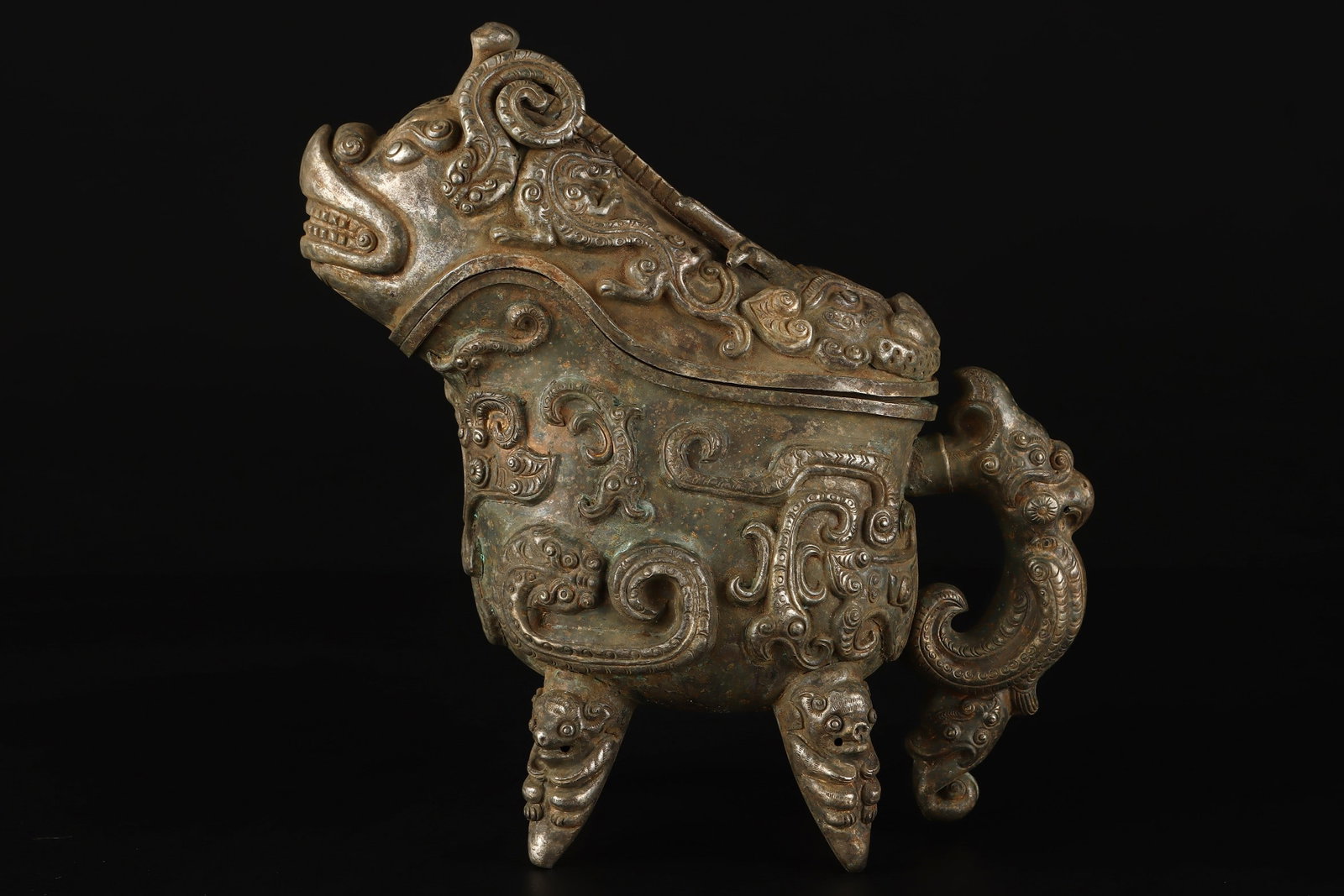 A Exquisite Copper Auspicious Beast Ornament - 3