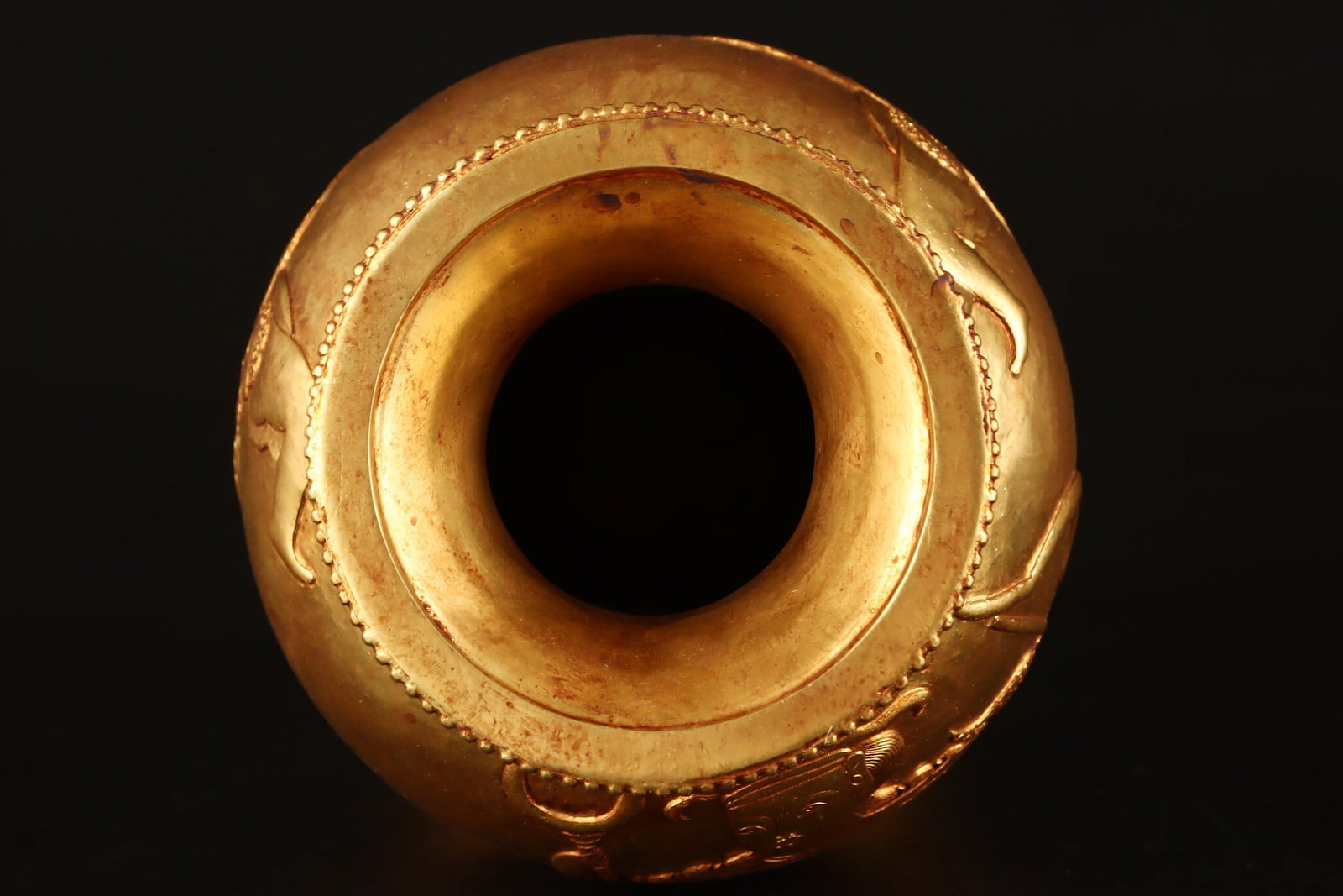 A Exquisite Gilt Bronze Buddha Statue Pattern Vase - 7