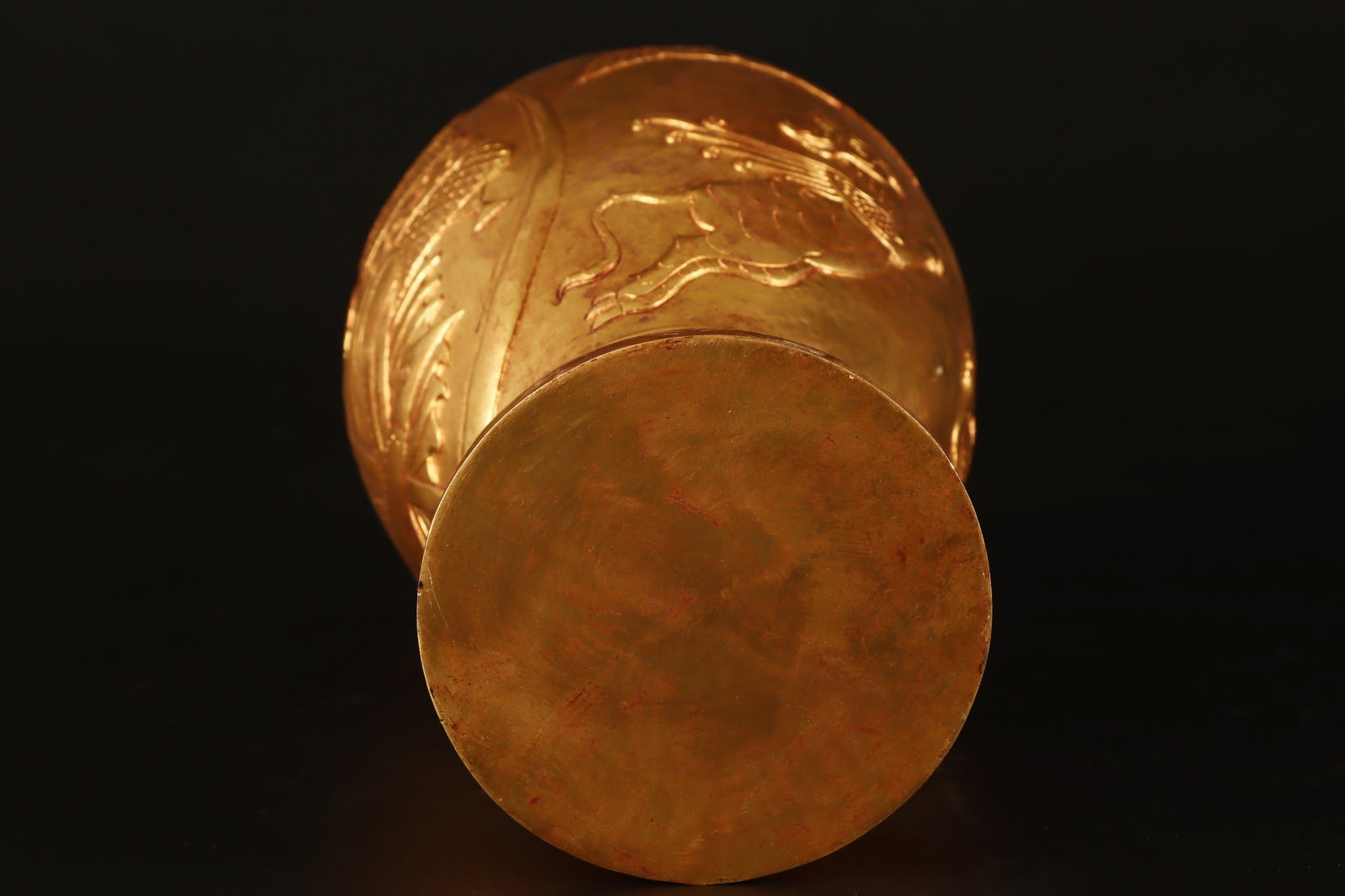 A Exquisite Gilt Bronze Buddha Statue Pattern Vase - 9