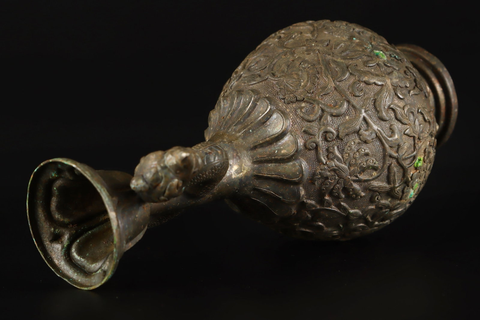 A Exquisite Copper Dragon-Ears Vase - 7