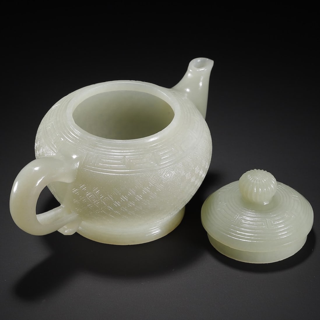 A Exquisite Hotan Jade Ewer - 5
