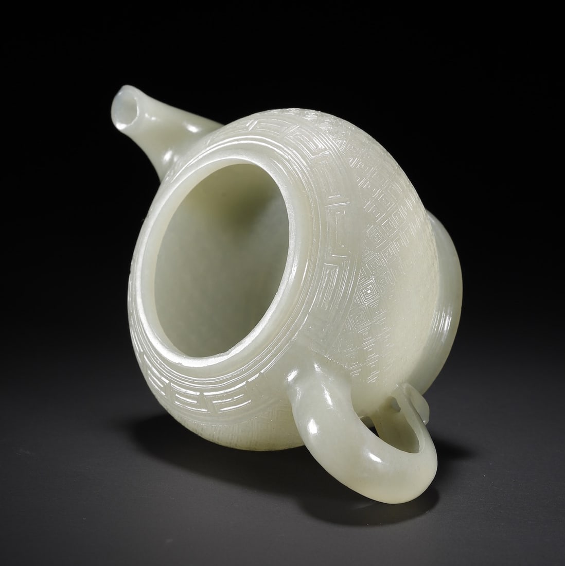 A Exquisite Hotan Jade Ewer - 9