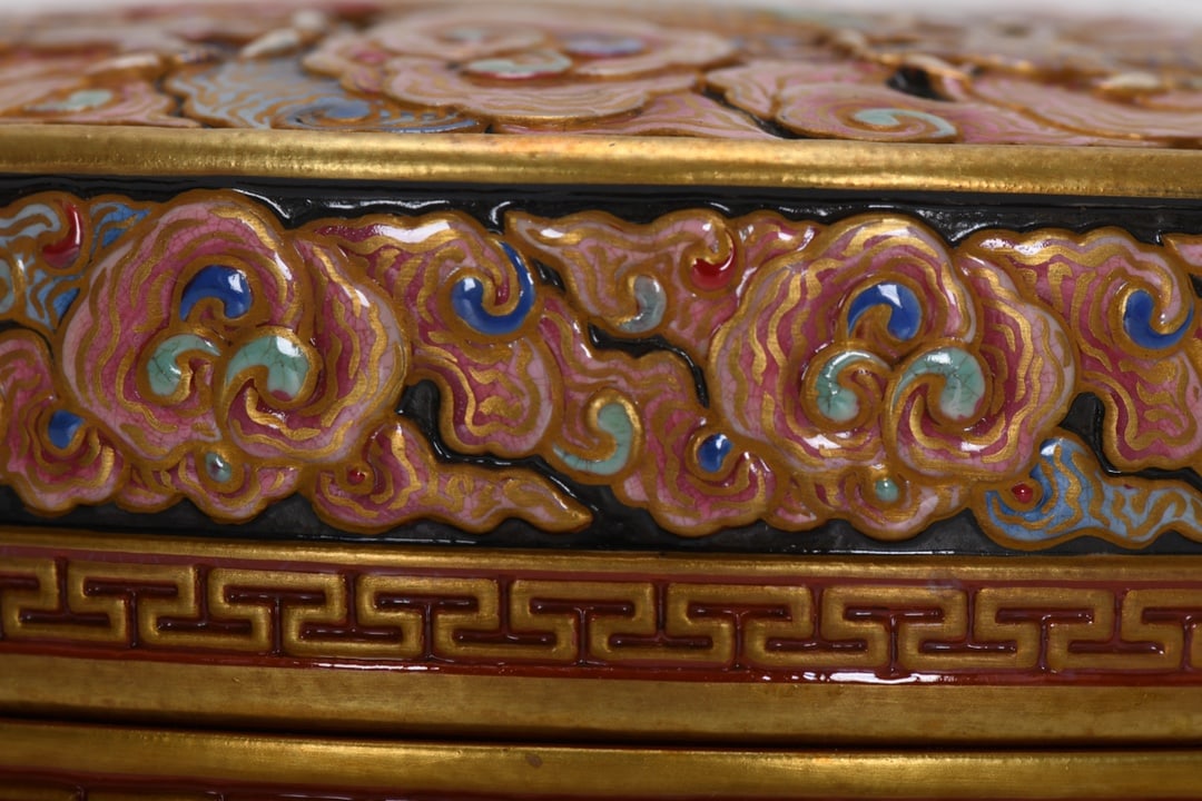 A Exquisite Enamel Dragon Pattern Box - 3