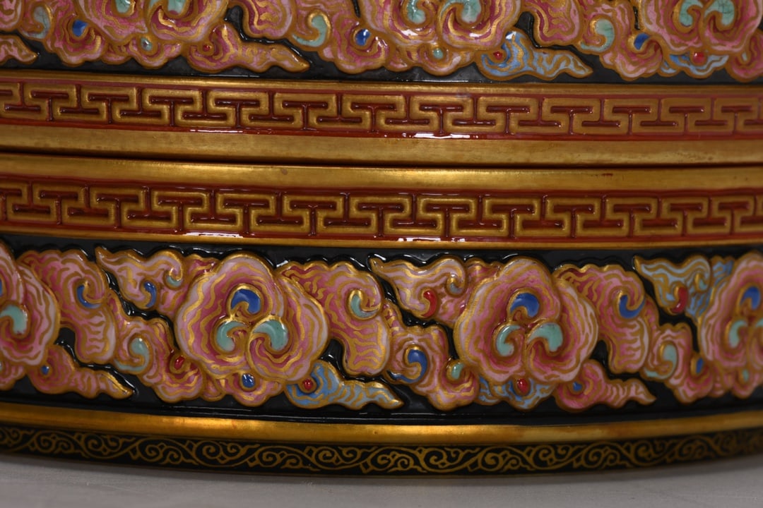 A Exquisite Enamel Dragon Pattern Box - 4