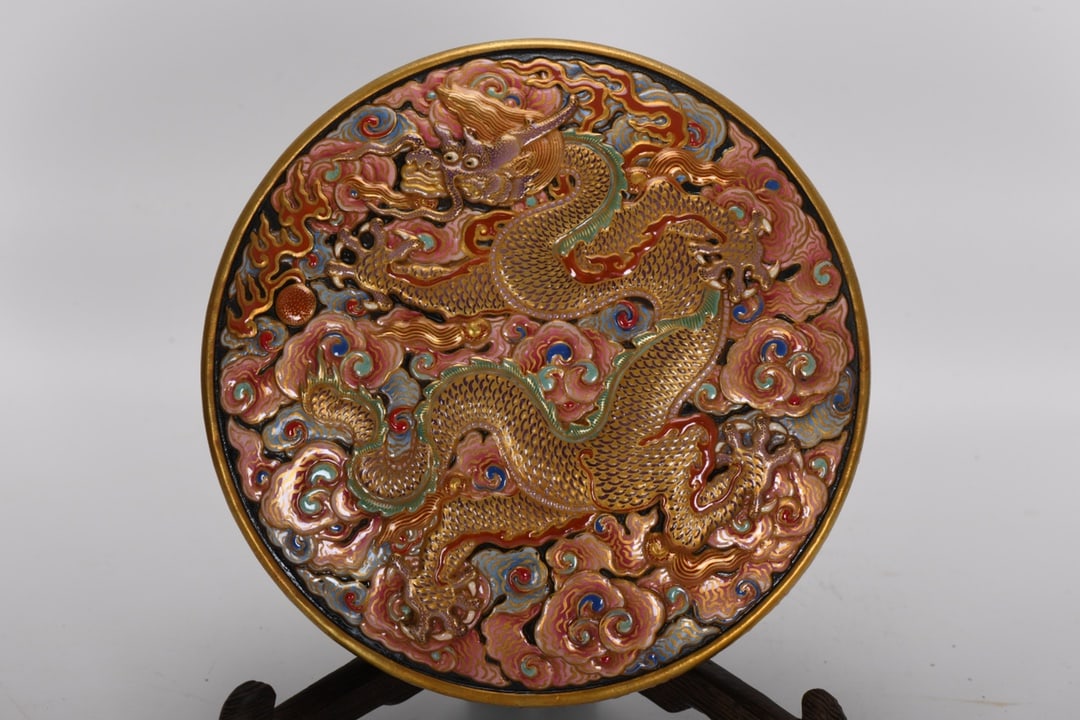 A Exquisite Enamel Dragon Pattern Box - 6