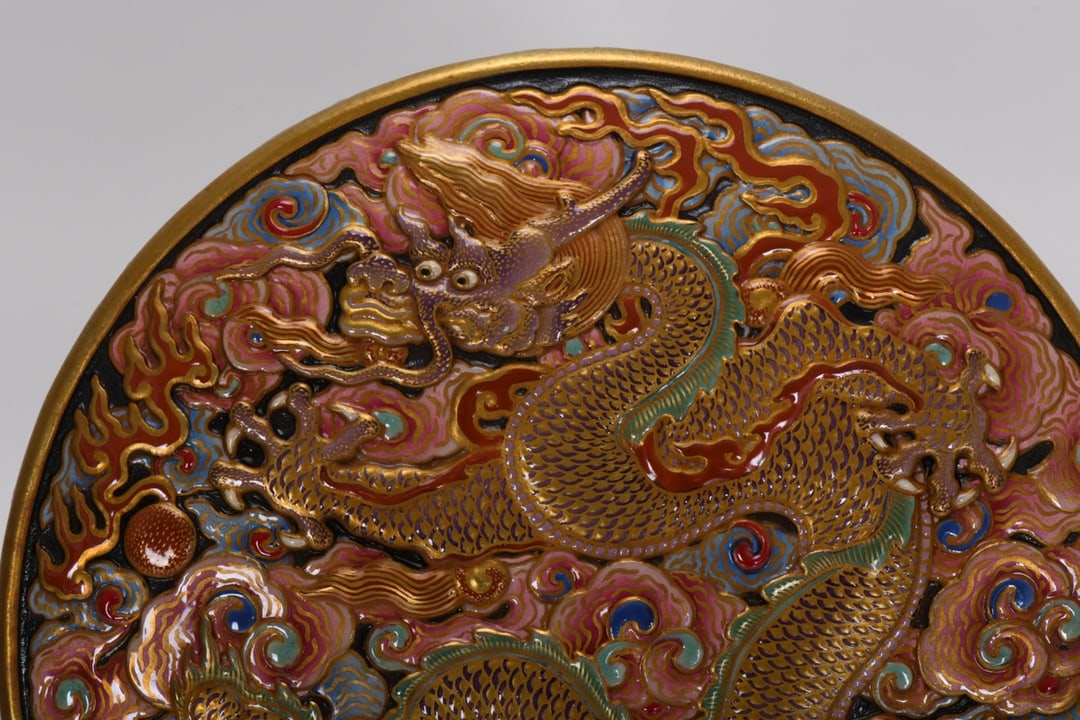 A Exquisite Enamel Dragon Pattern Box - 7