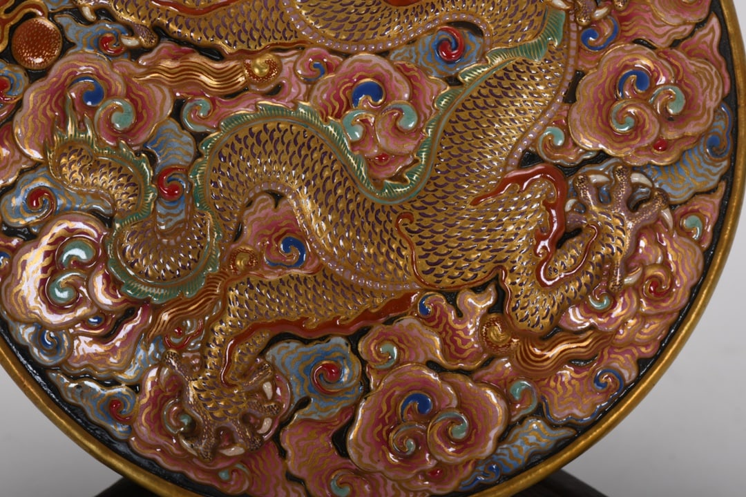 A Exquisite Enamel Dragon Pattern Box - 8