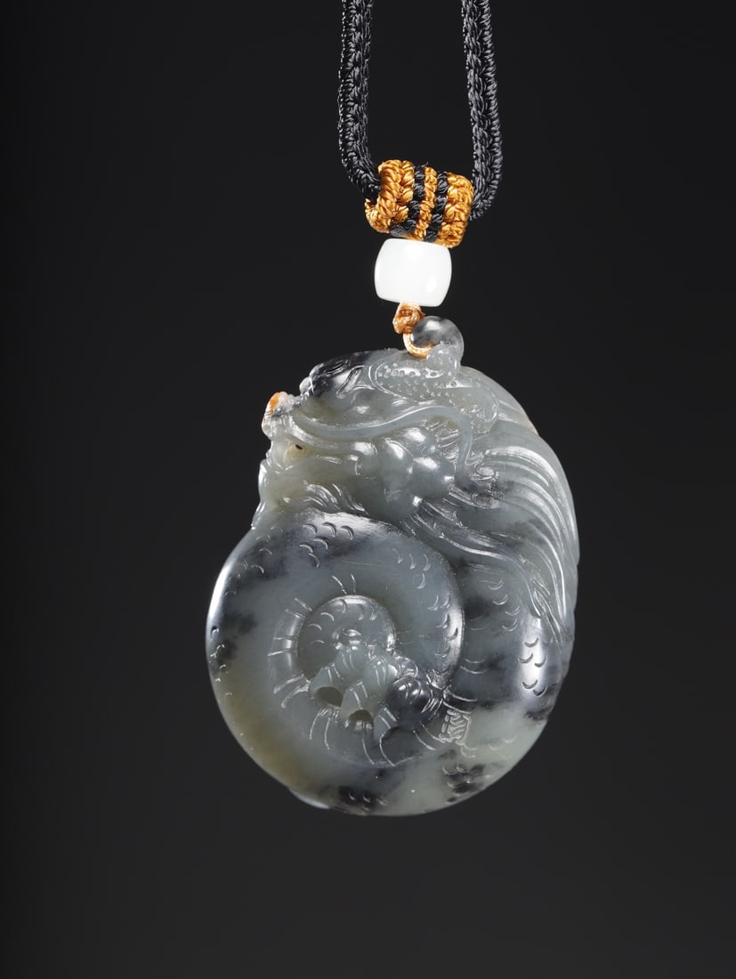 A Exquisite Hotan Jade Dragon Pattern Pendant - 3
