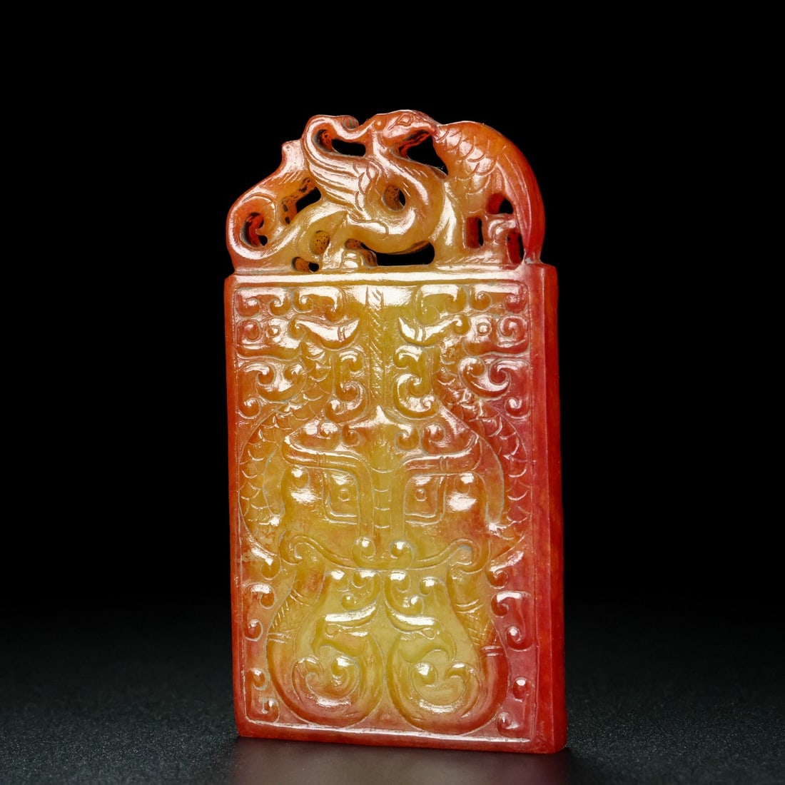 A Exquisite Hotan Jade Figures Pattern Brand - 3