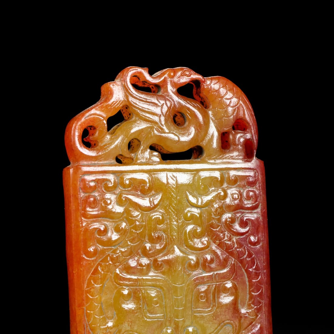 A Exquisite Hotan Jade Figures Pattern Brand - 4