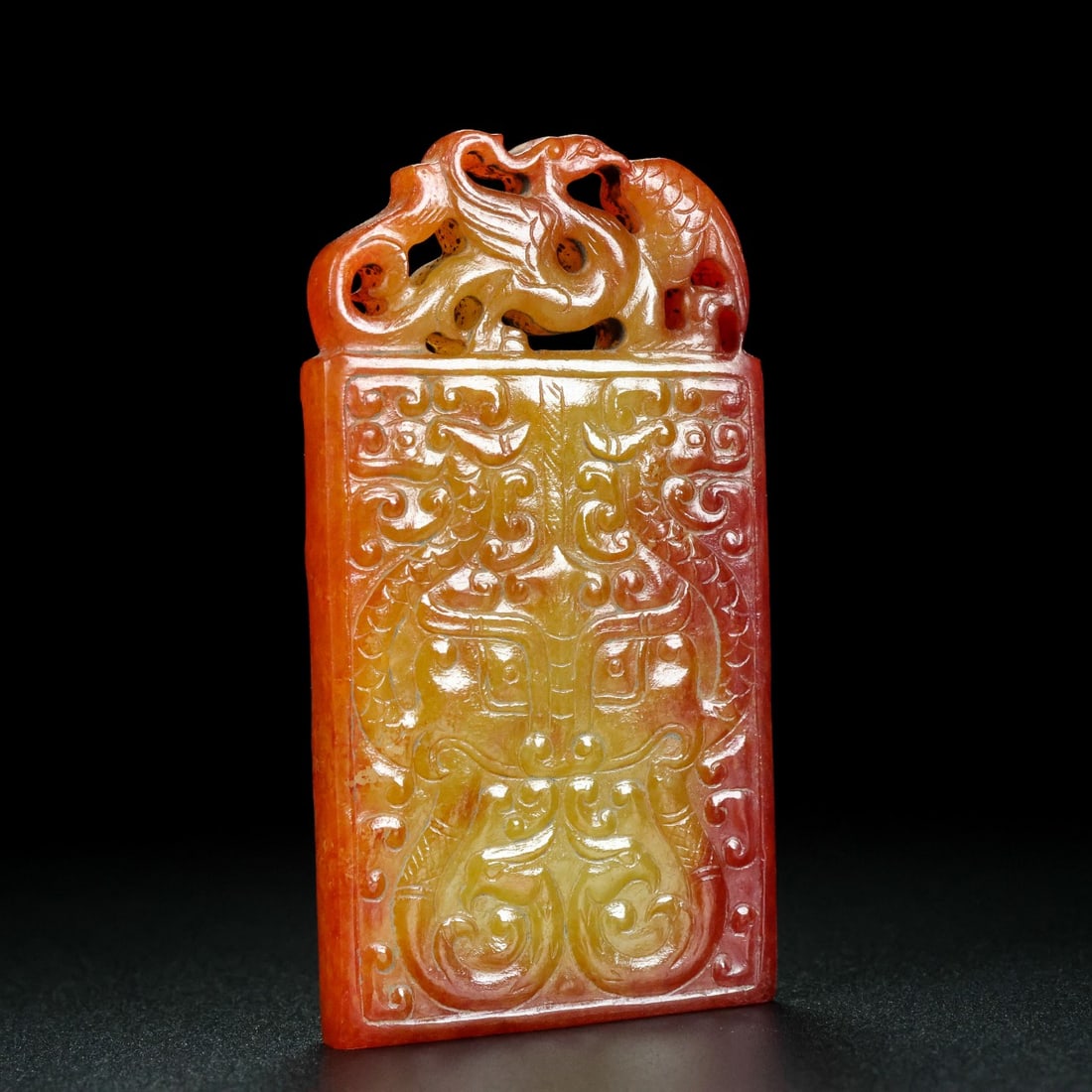 A Exquisite Hotan Jade Figures Pattern Brand - 5