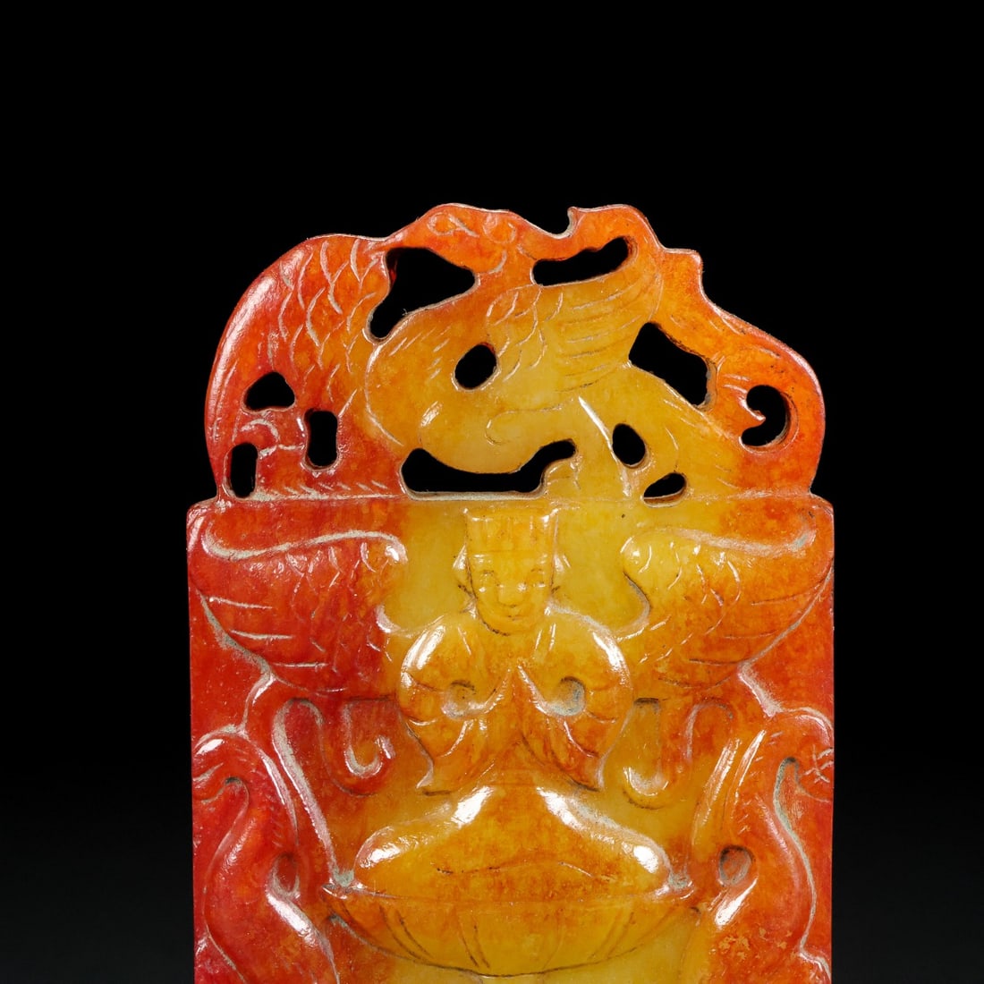 A Exquisite Hotan Jade Figures Pattern Brand - 9