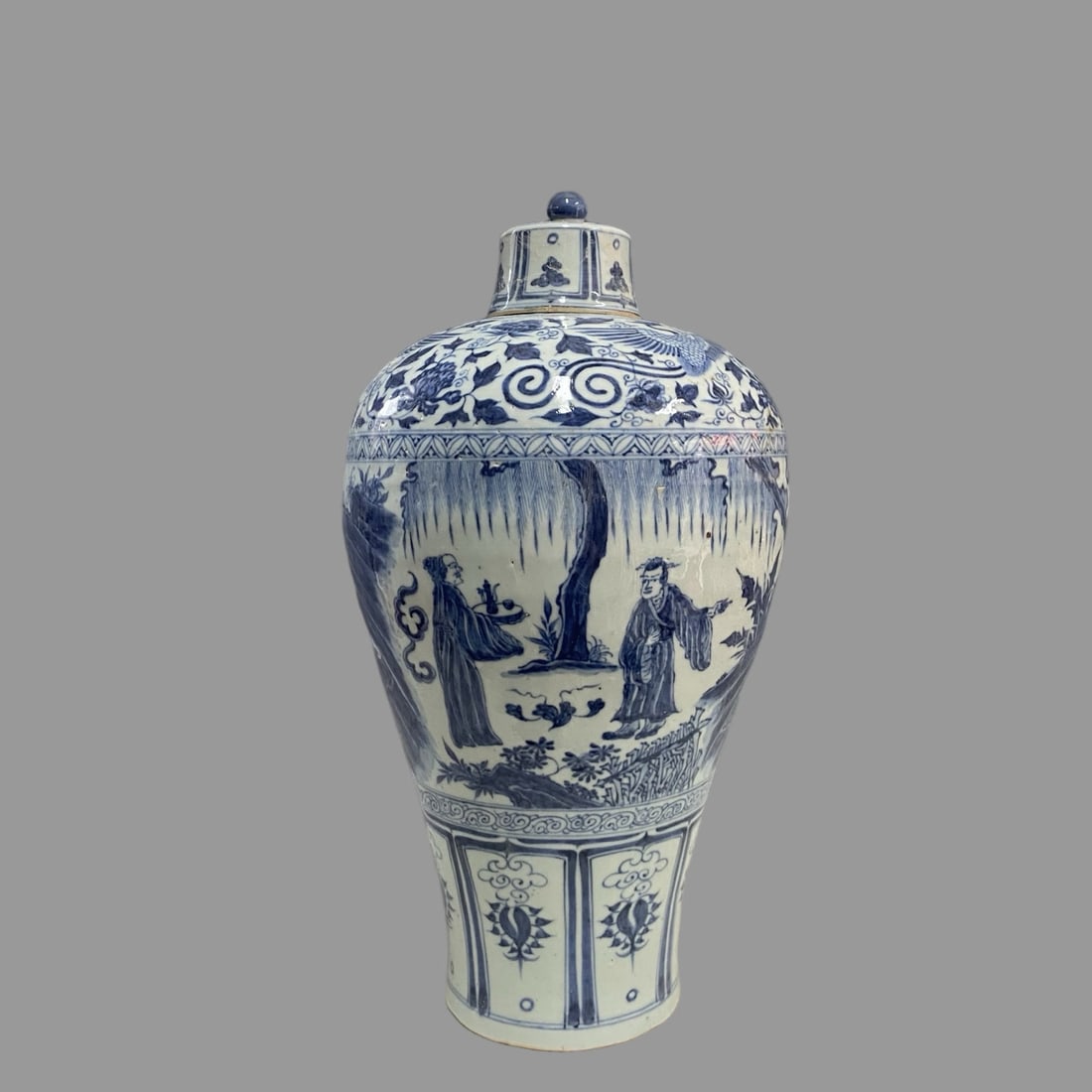 A Exquisite Blue and White Figures Pattern Vase - 2