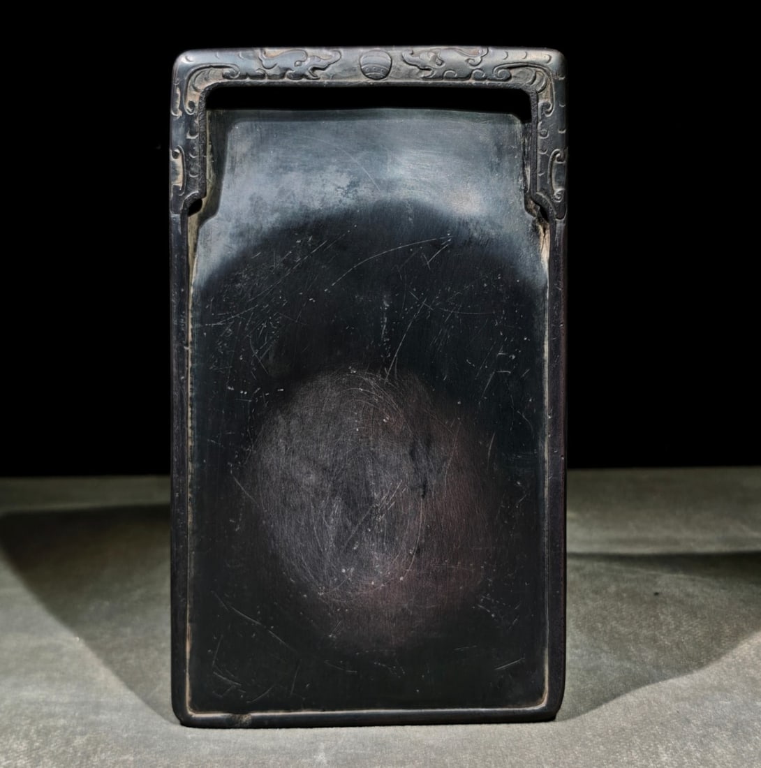 A Exquisite Liang Shizheng Mark Duan Inkstone: A Exquisite Liang Shizheng Mark Duan Inkstone,Qing Dynasty, China,With Mark,Size:7inx4.1inx1in 梁诗正款端砚,中国清代,带款