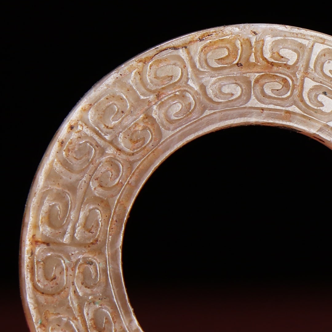A Exquisite Hetian Jade Dragon Ring - 6