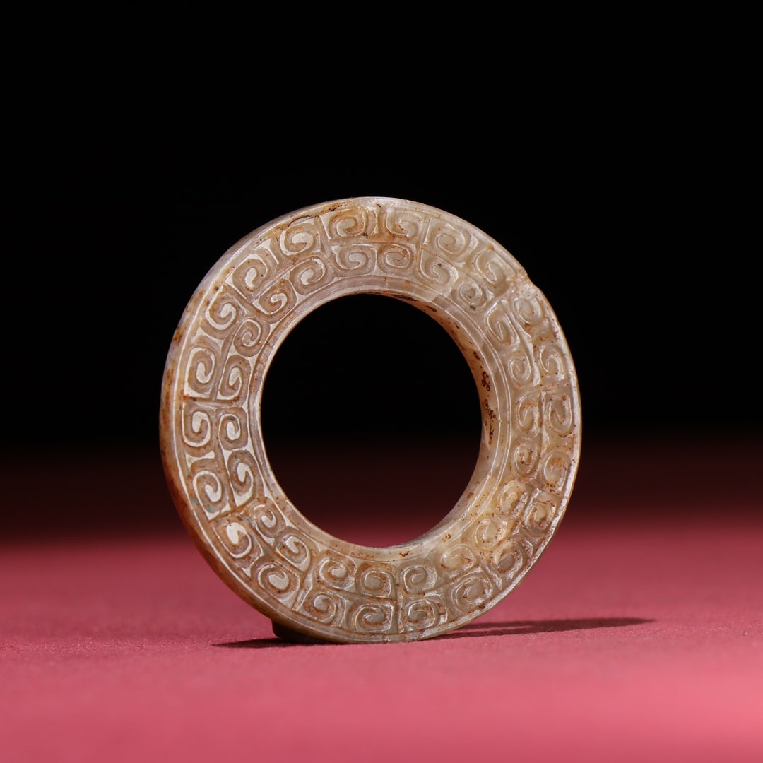A Exquisite Hetian Jade Dragon Ring - 7