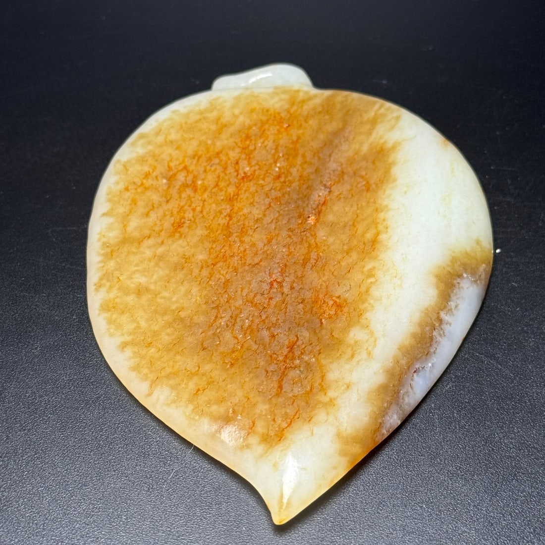 A Exquisite Hotan Jade Leaf Plaque - 4