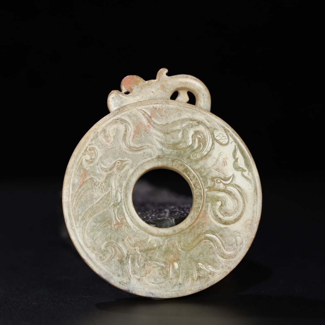 A Exquisite Hotan Jade Dragon Pattern Bi - 4