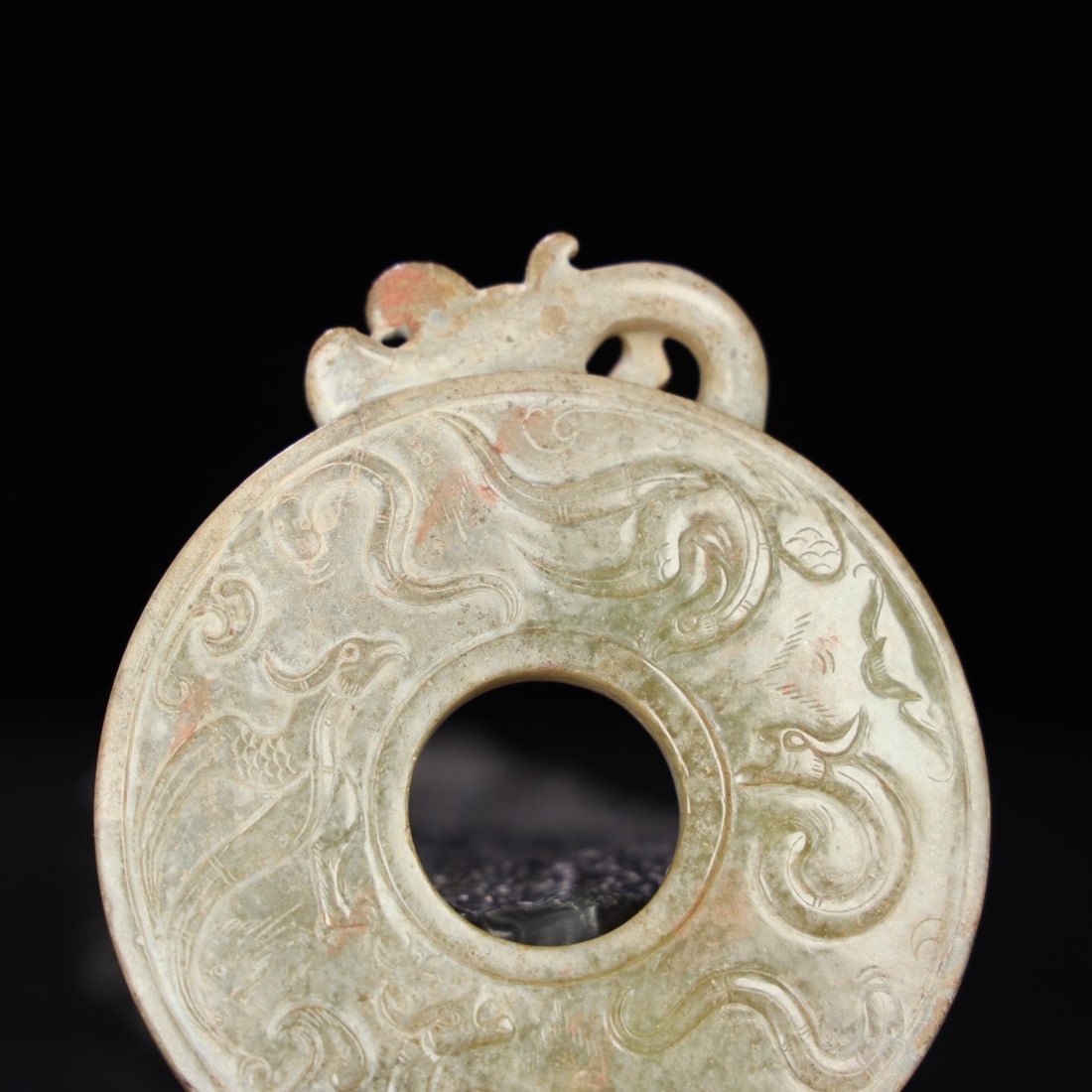 A Exquisite Hotan Jade Dragon Pattern Bi - 5