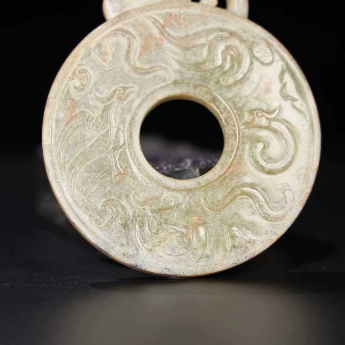 A Exquisite Hotan Jade Dragon Pattern Bi - 6