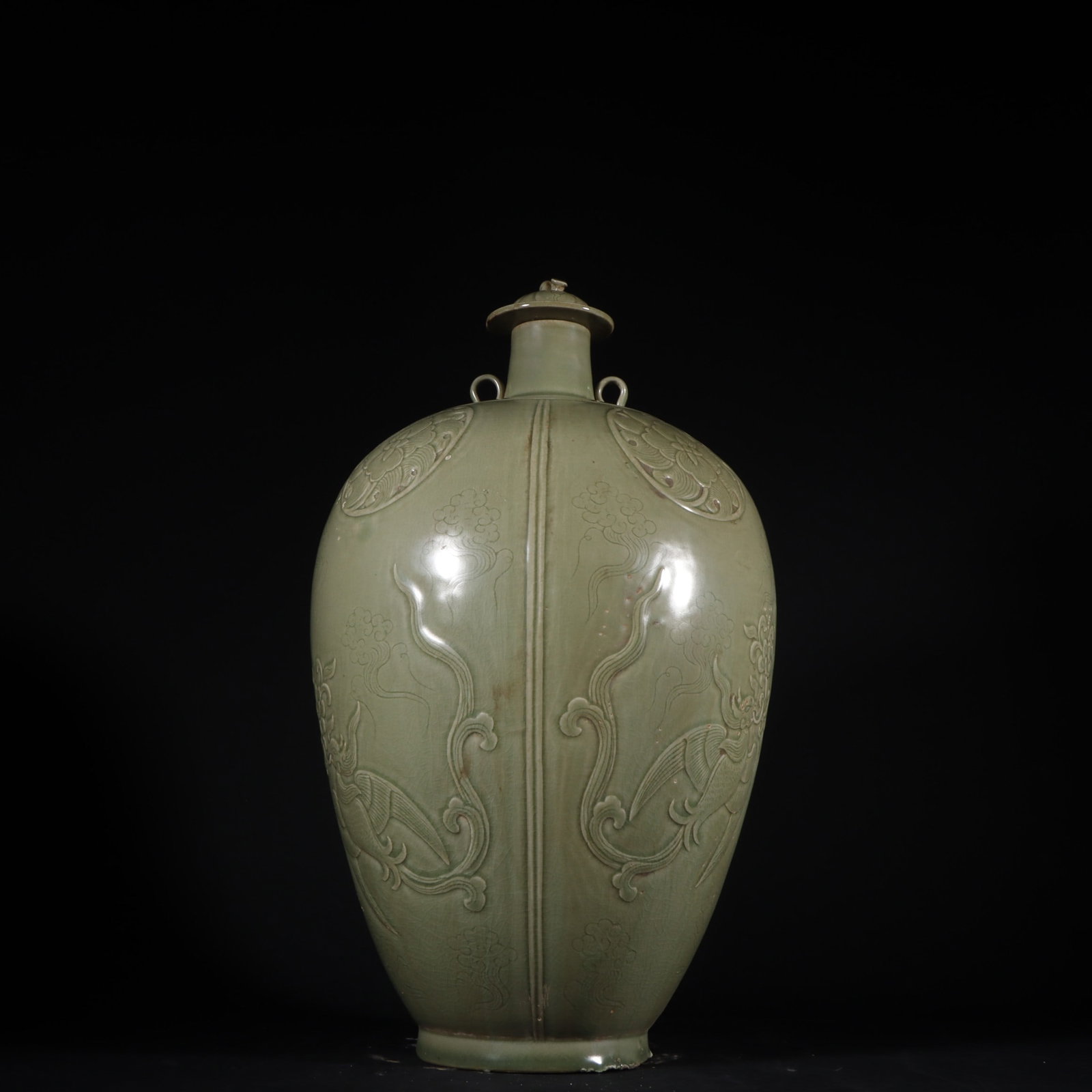 A Exquisite Yue Yao Celadon Phoenix Pattern Vase - 7