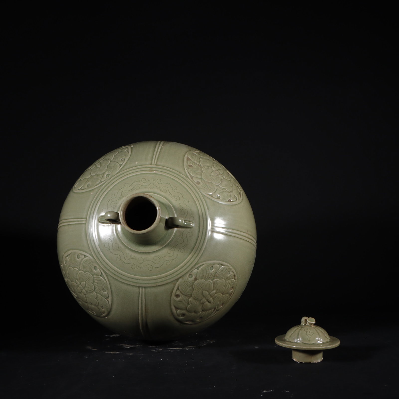 A Exquisite Yue Yao Celadon Phoenix Pattern Vase - 8