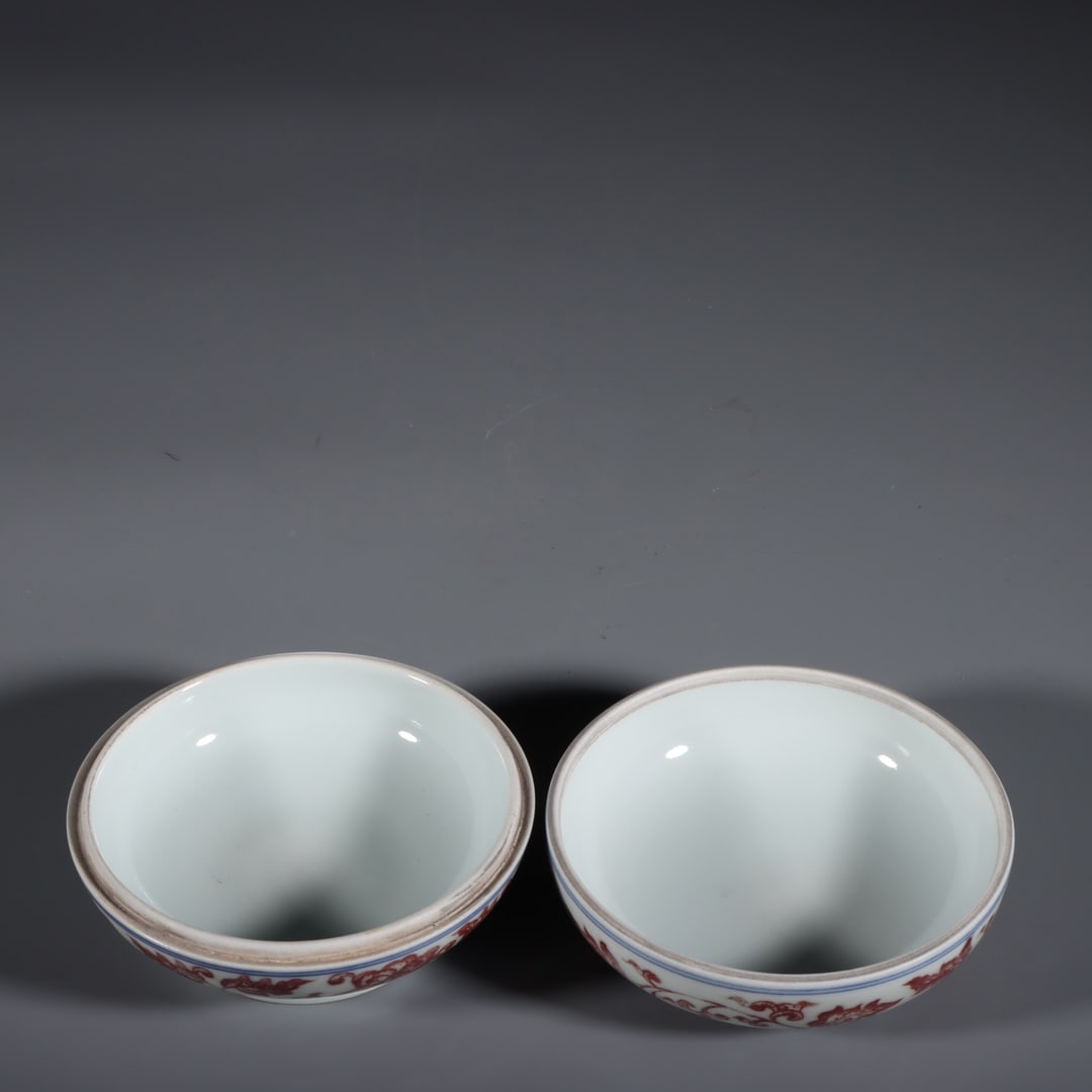 A Exquisite Underglaze-Red Lotus Pattern Box - 3