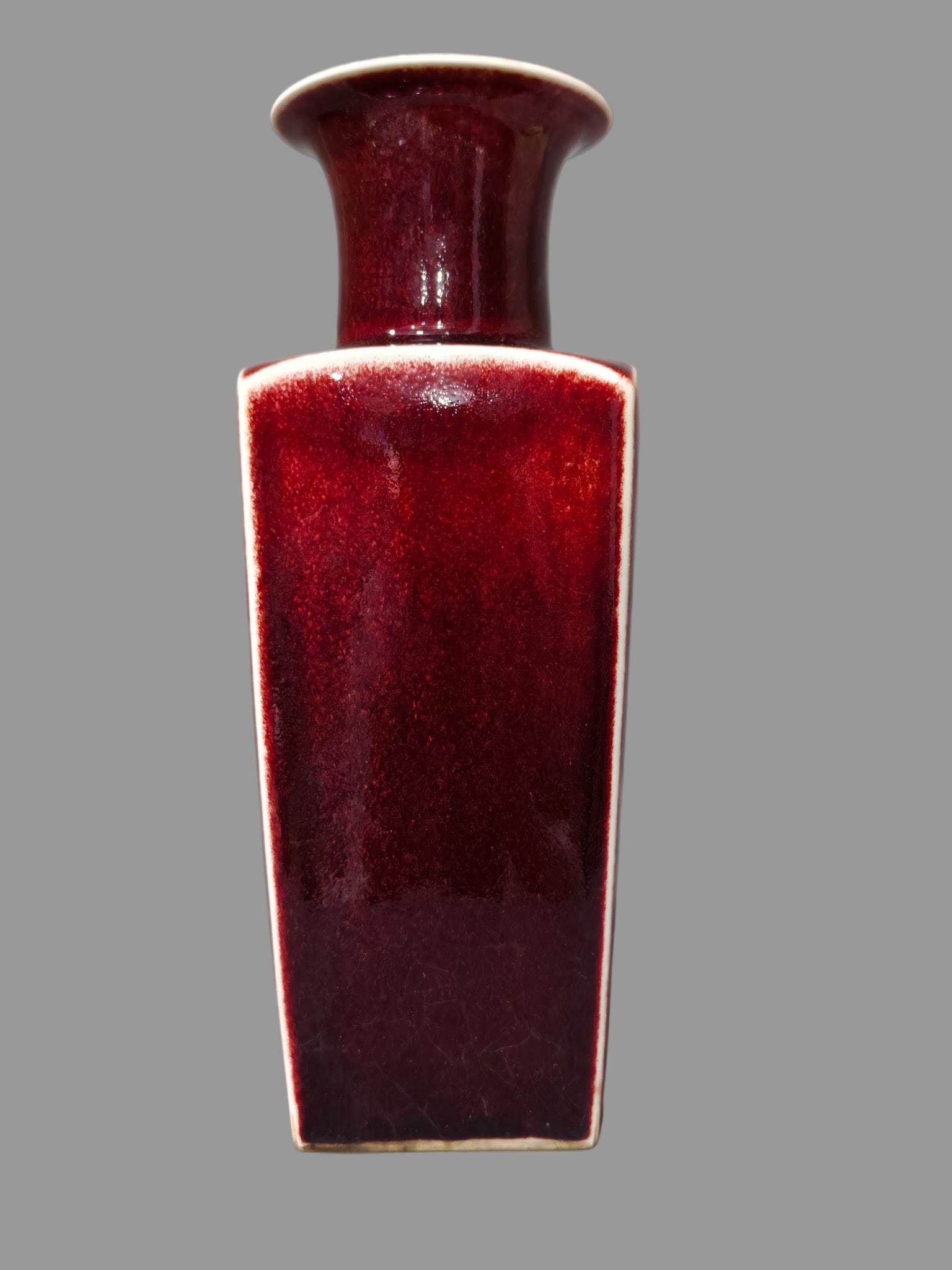 A Exquisite Lang Red Glazed Vase - 3