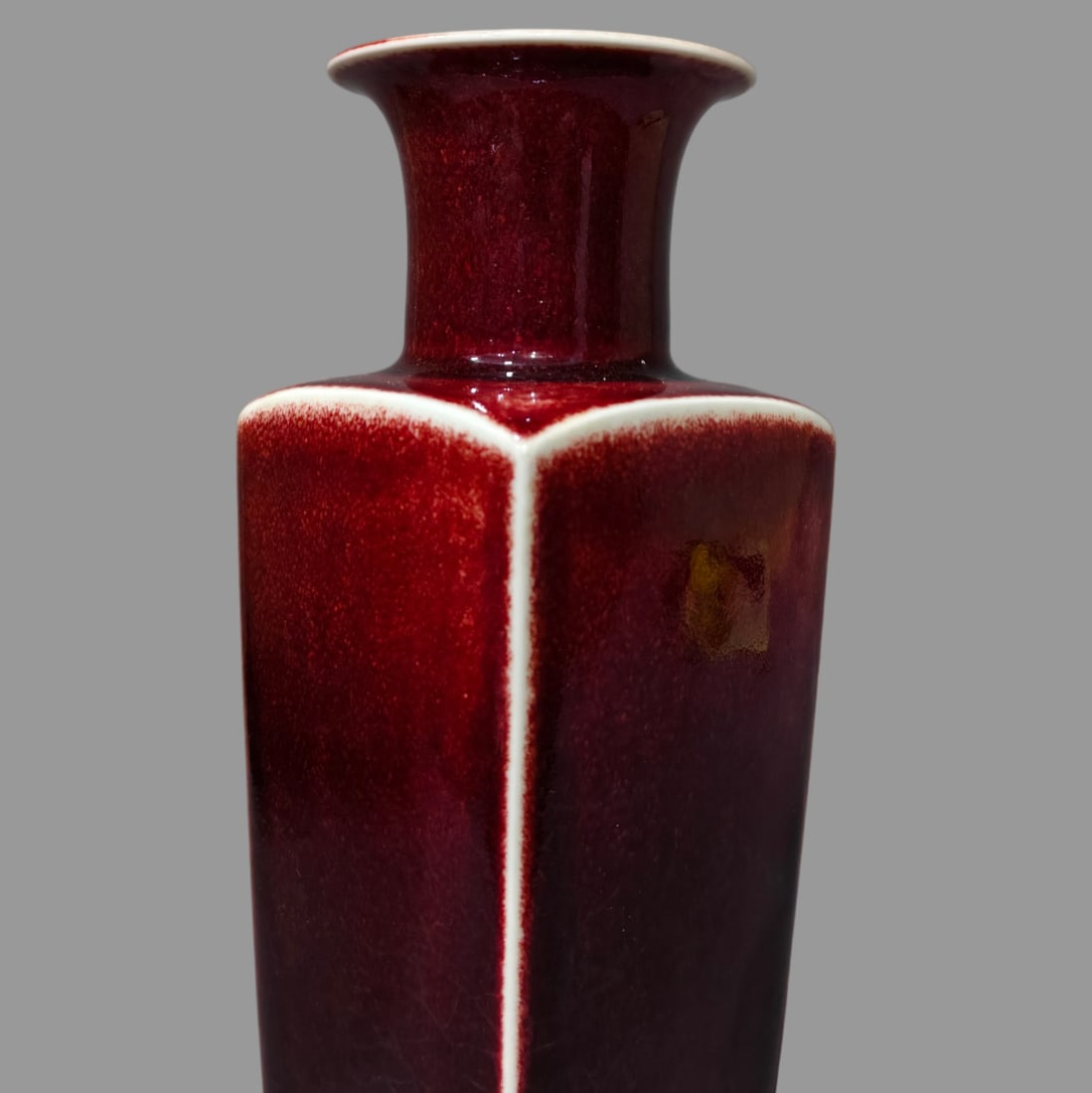 A Exquisite Lang Red Glazed Vase - 6