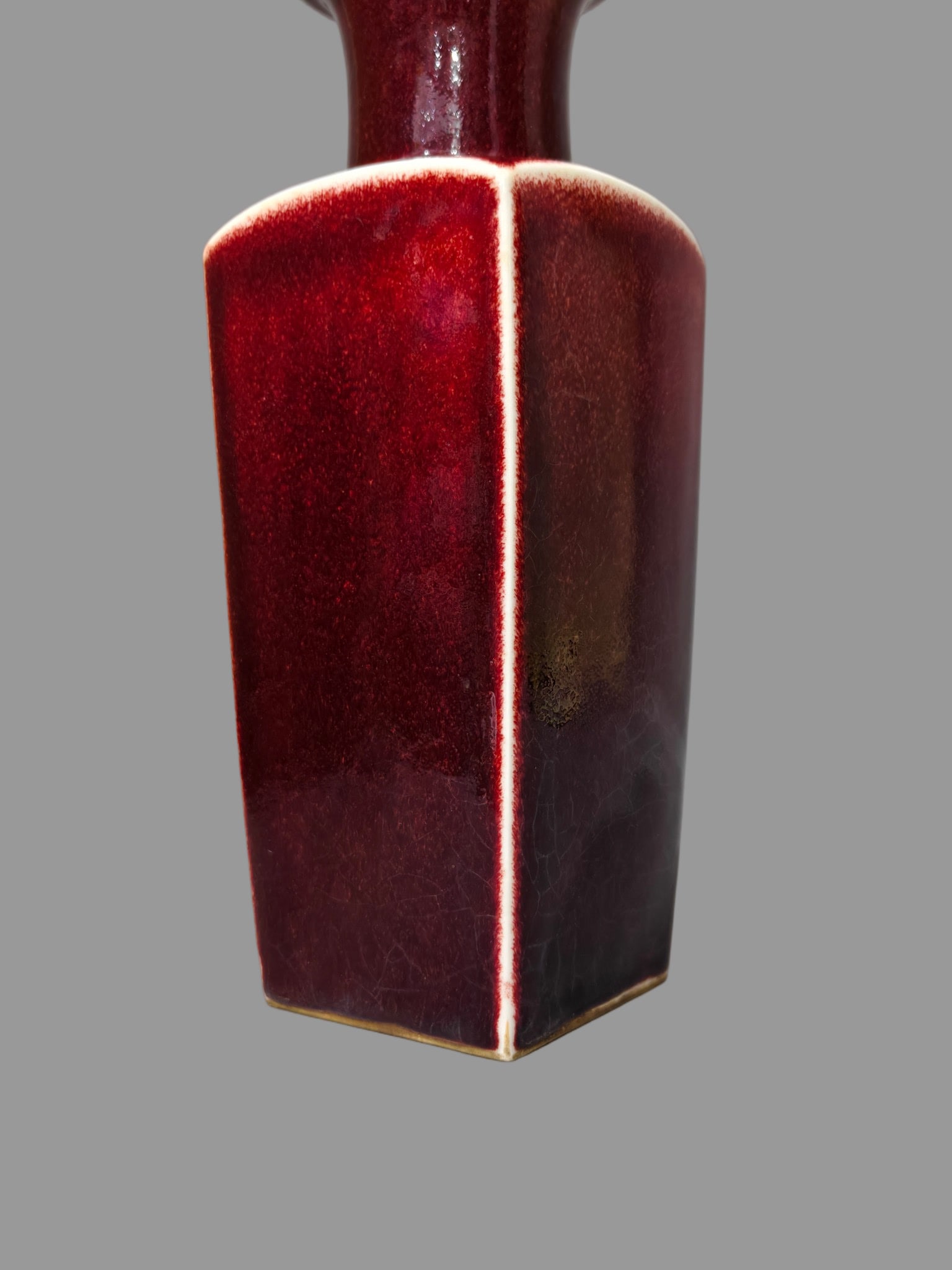 A Exquisite Lang Red Glazed Vase - 8