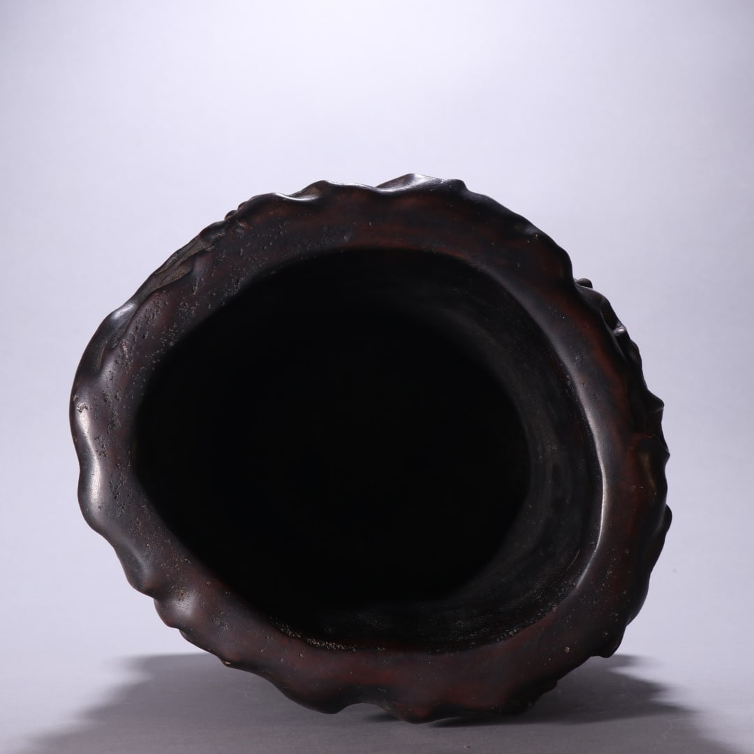 A Exquisite Eaglewood Pine and Bamboo Pattern Brush Pot - 8