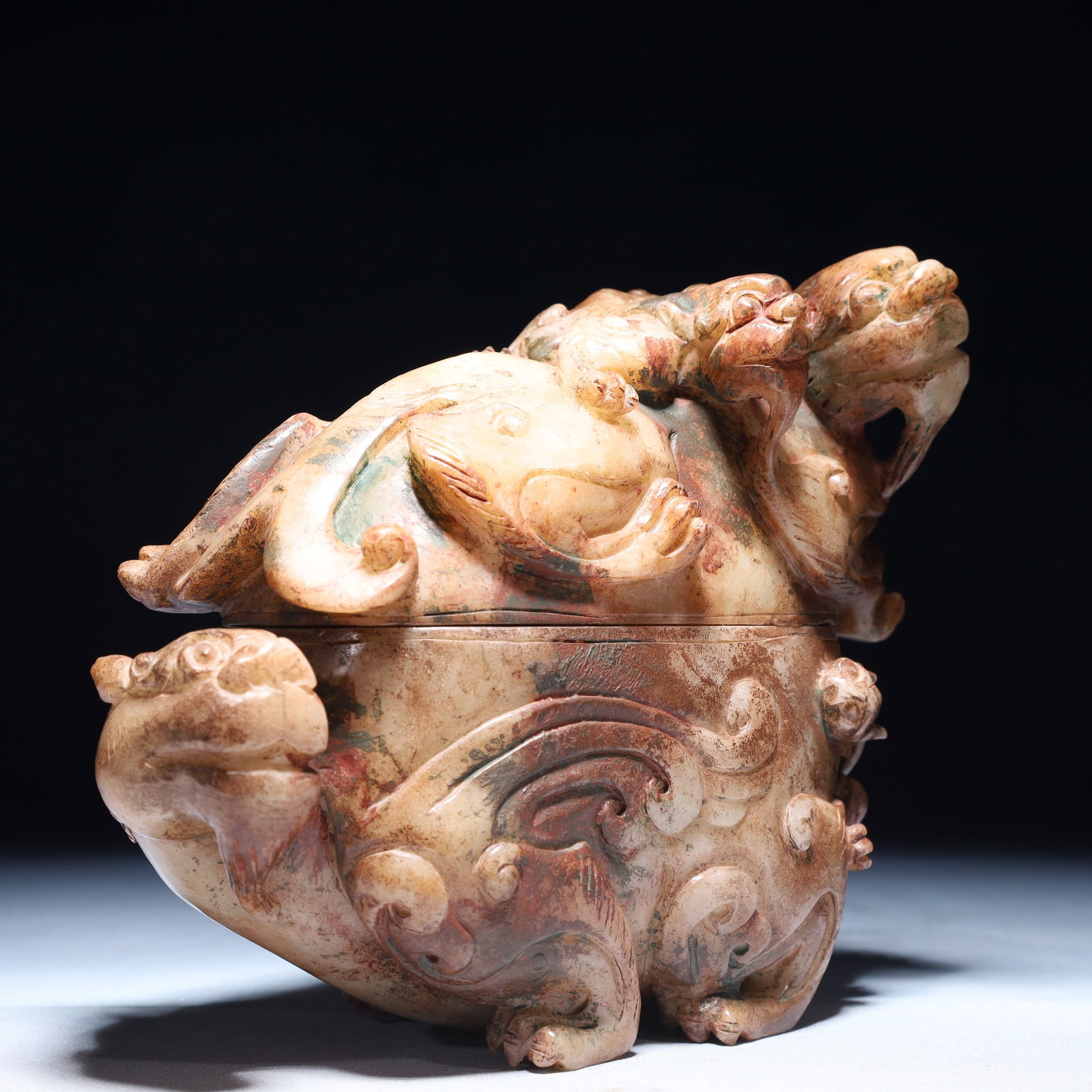An Exquisite White Jade Beast Pattern Ornament - 4