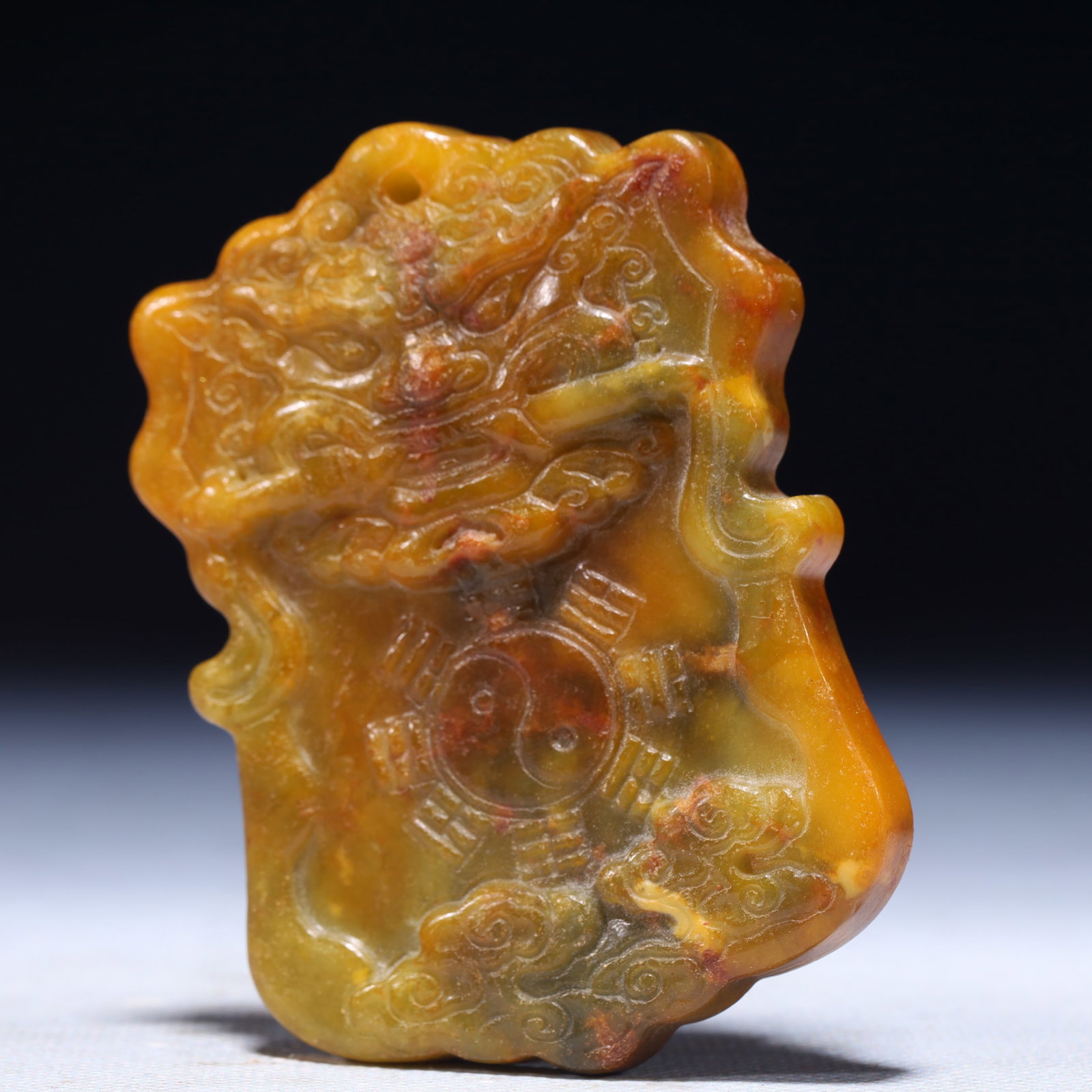 An Exquisite Archaic Jade Beast-Face Pattern Pendant - 2